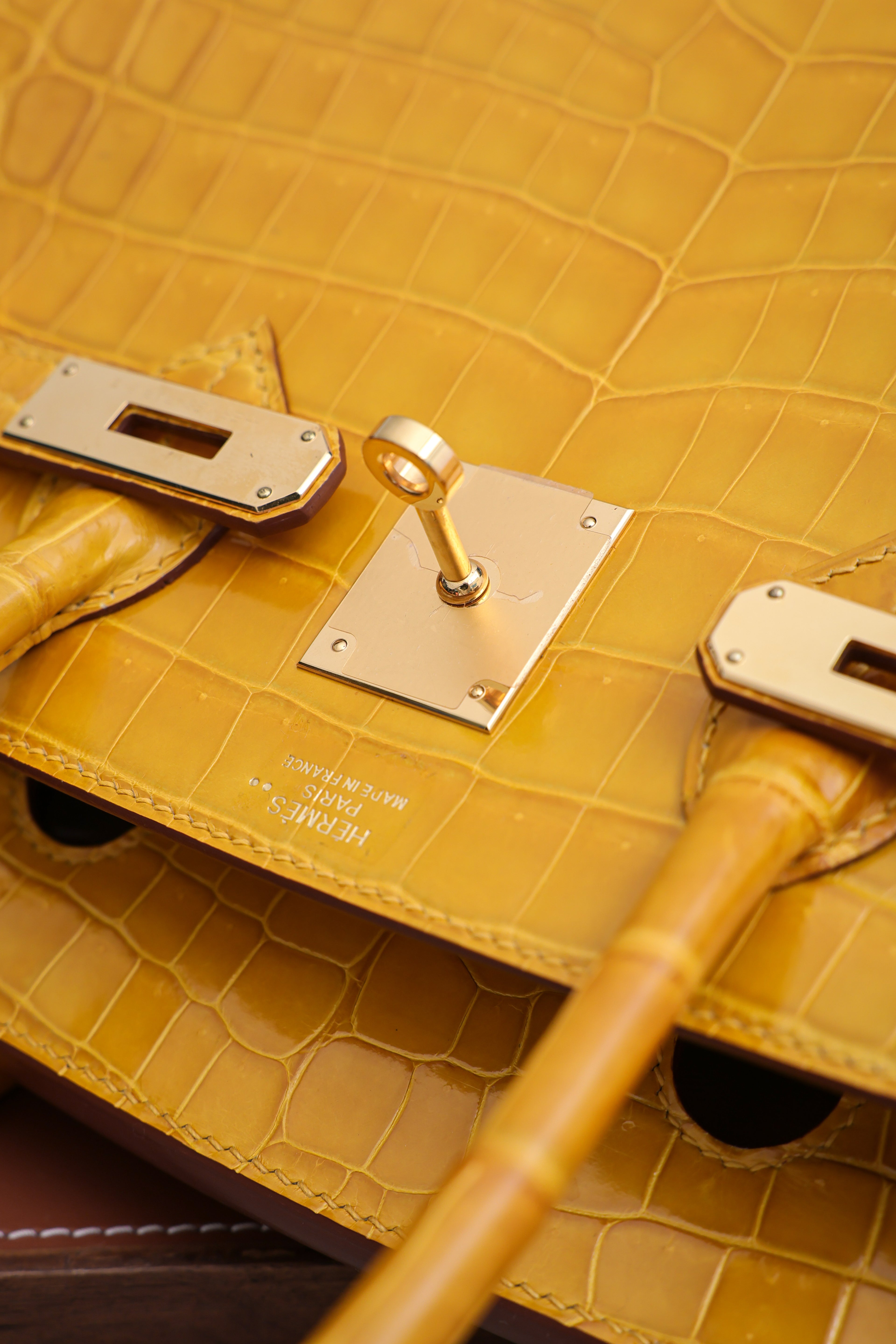 BK-2024 All Handmade Golden / Sliver Hardware Soufre Bright surface Nile crocodile leather