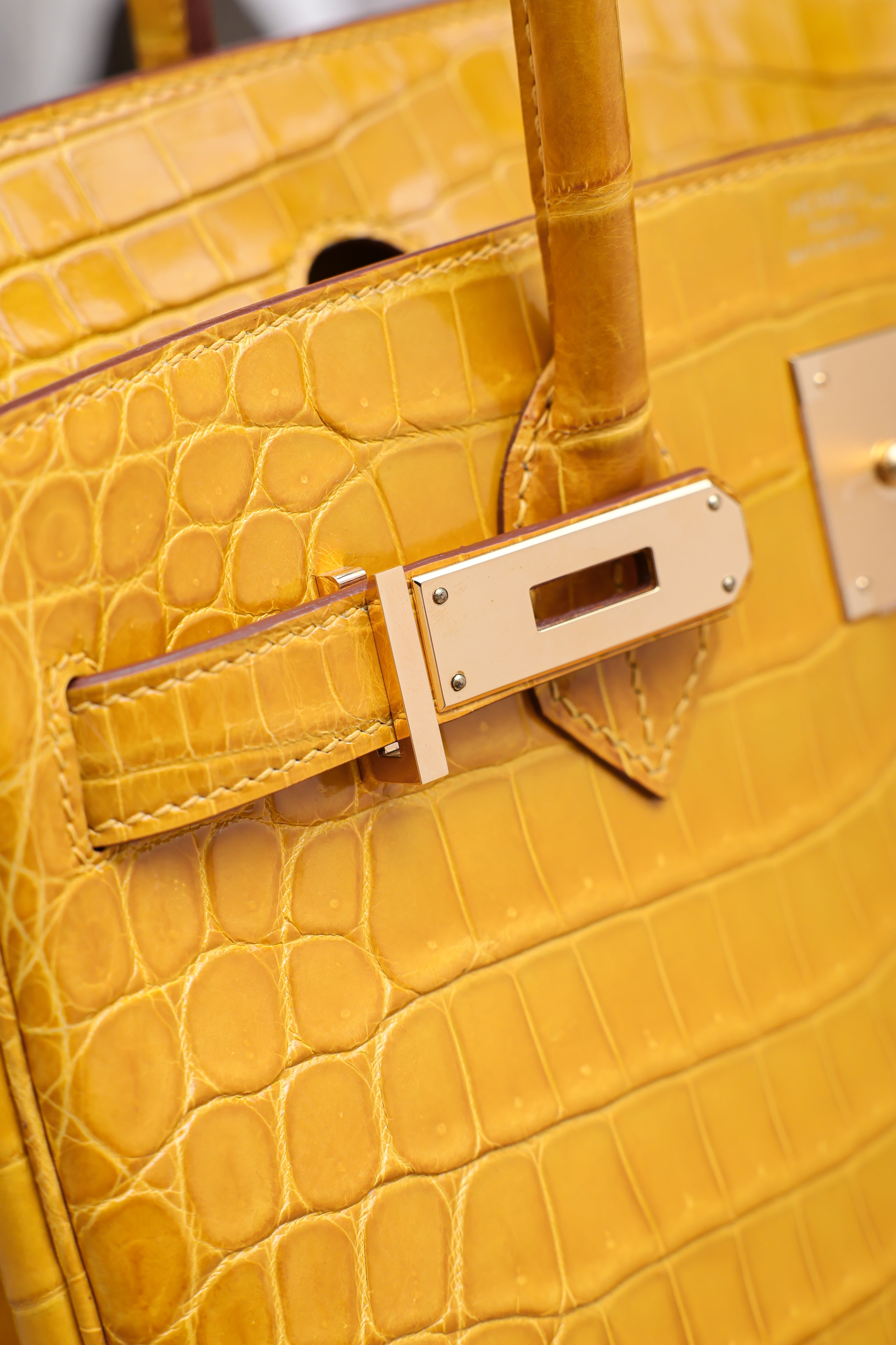 BK-2024 All Handmade Golden / Sliver Hardware Soufre Bright surface Nile crocodile leather