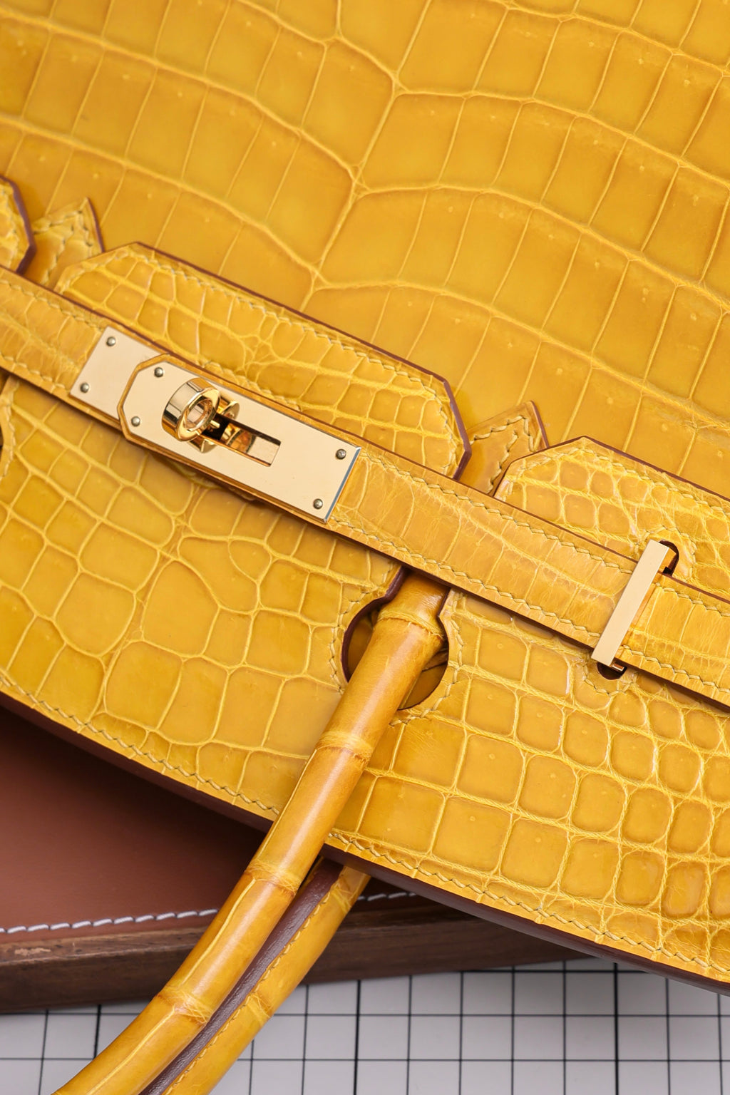 BK-2024 All Handmade Golden / Sliver Hardware Soufre Bright surface Nile crocodile leather