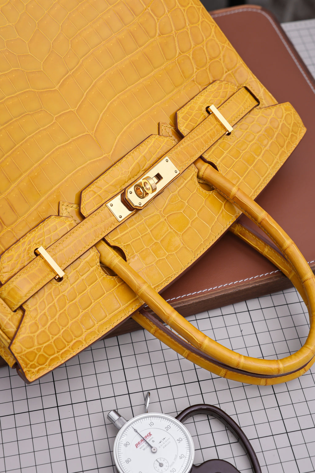 BK-2024 All Handmade Golden / Sliver Hardware Soufre Bright surface Nile crocodile leather