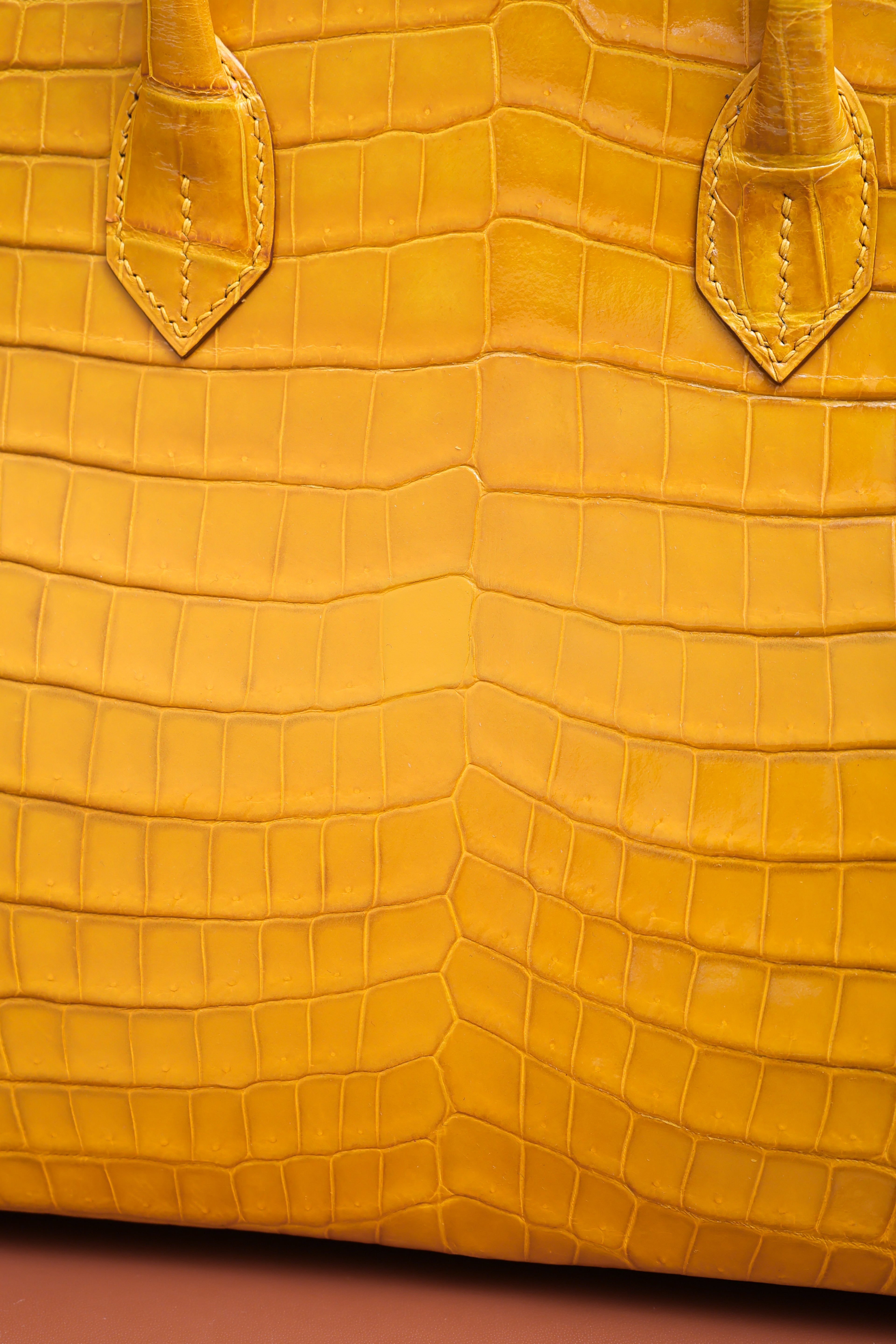 BK-2024 All Handmade Golden / Sliver Hardware Soufre Bright surface Nile crocodile leather