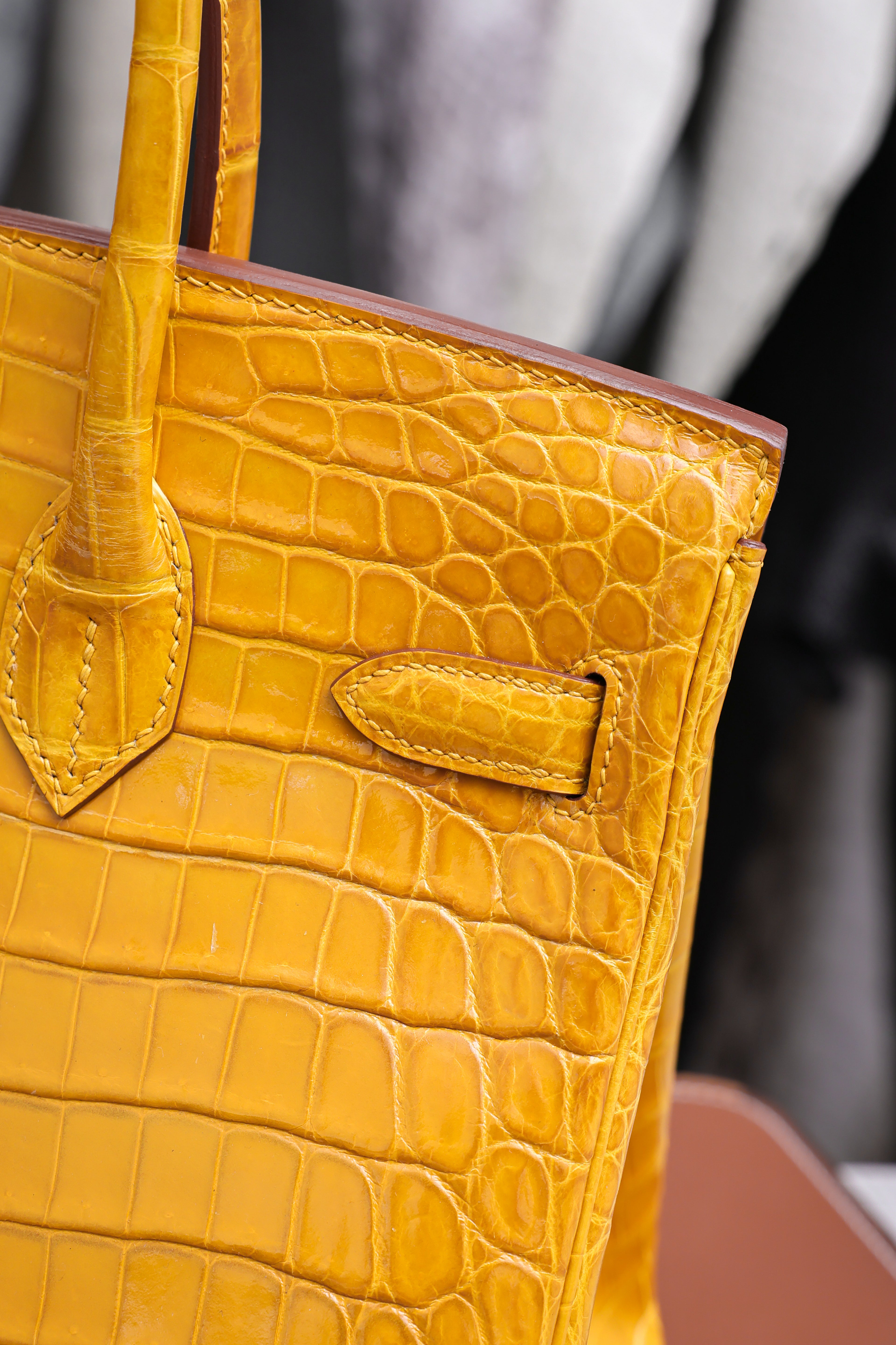 BK-2024 All Handmade Golden / Sliver Hardware Soufre Bright surface Nile crocodile leather
