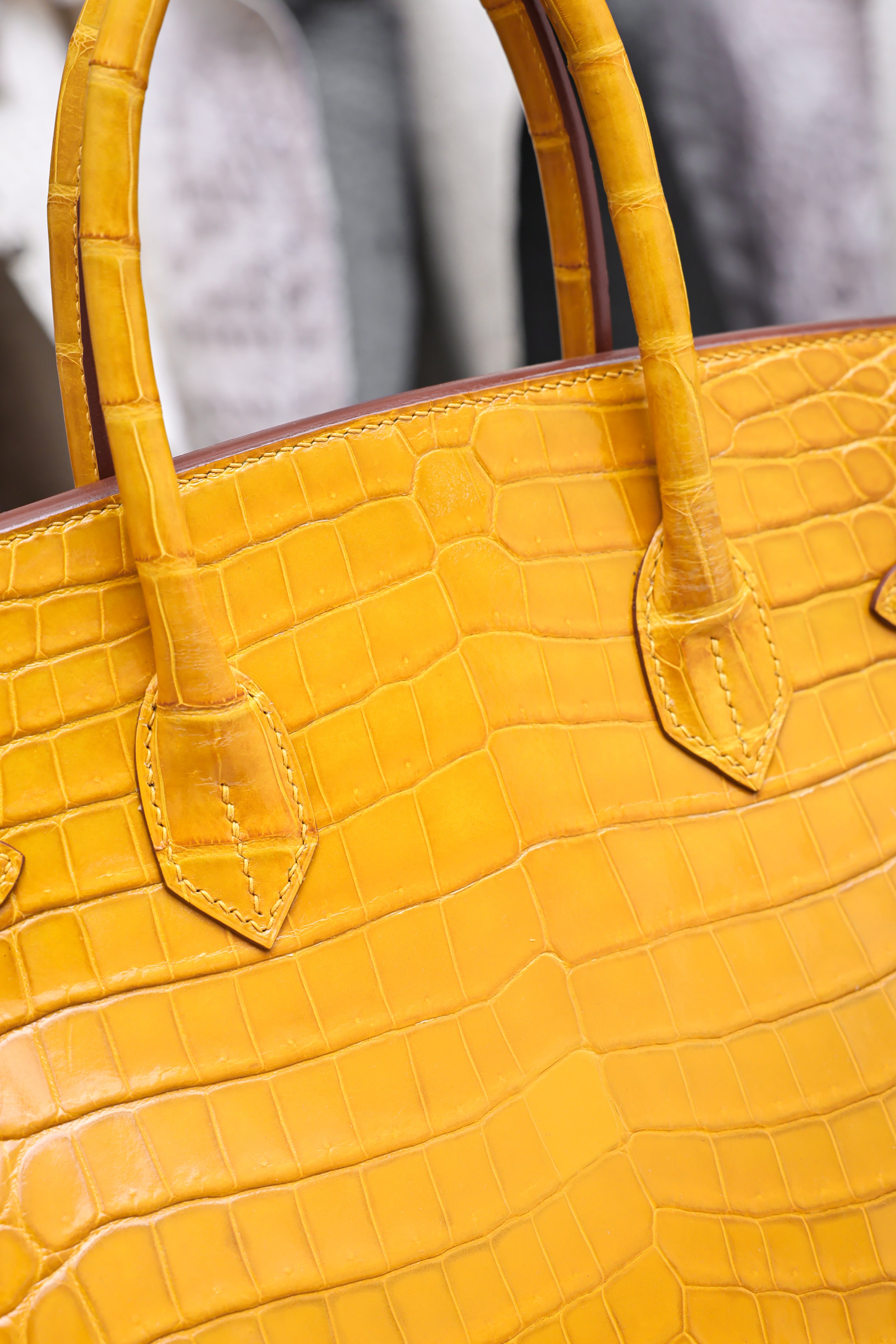BK-2024 All Handmade Golden / Sliver Hardware Soufre Bright surface Nile crocodile leather