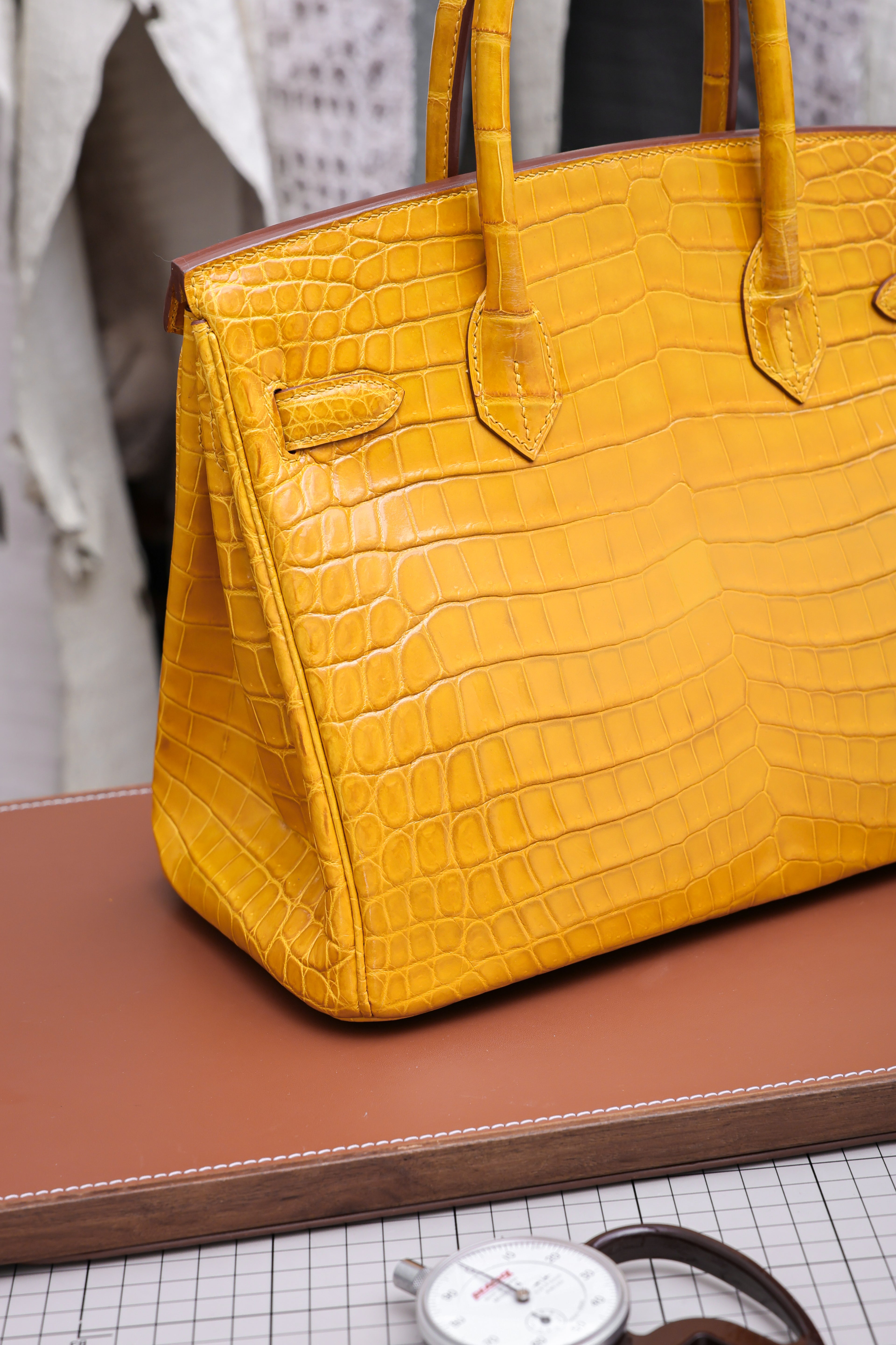 BK-2024 All Handmade Golden / Sliver Hardware Soufre Bright surface Nile crocodile leather
