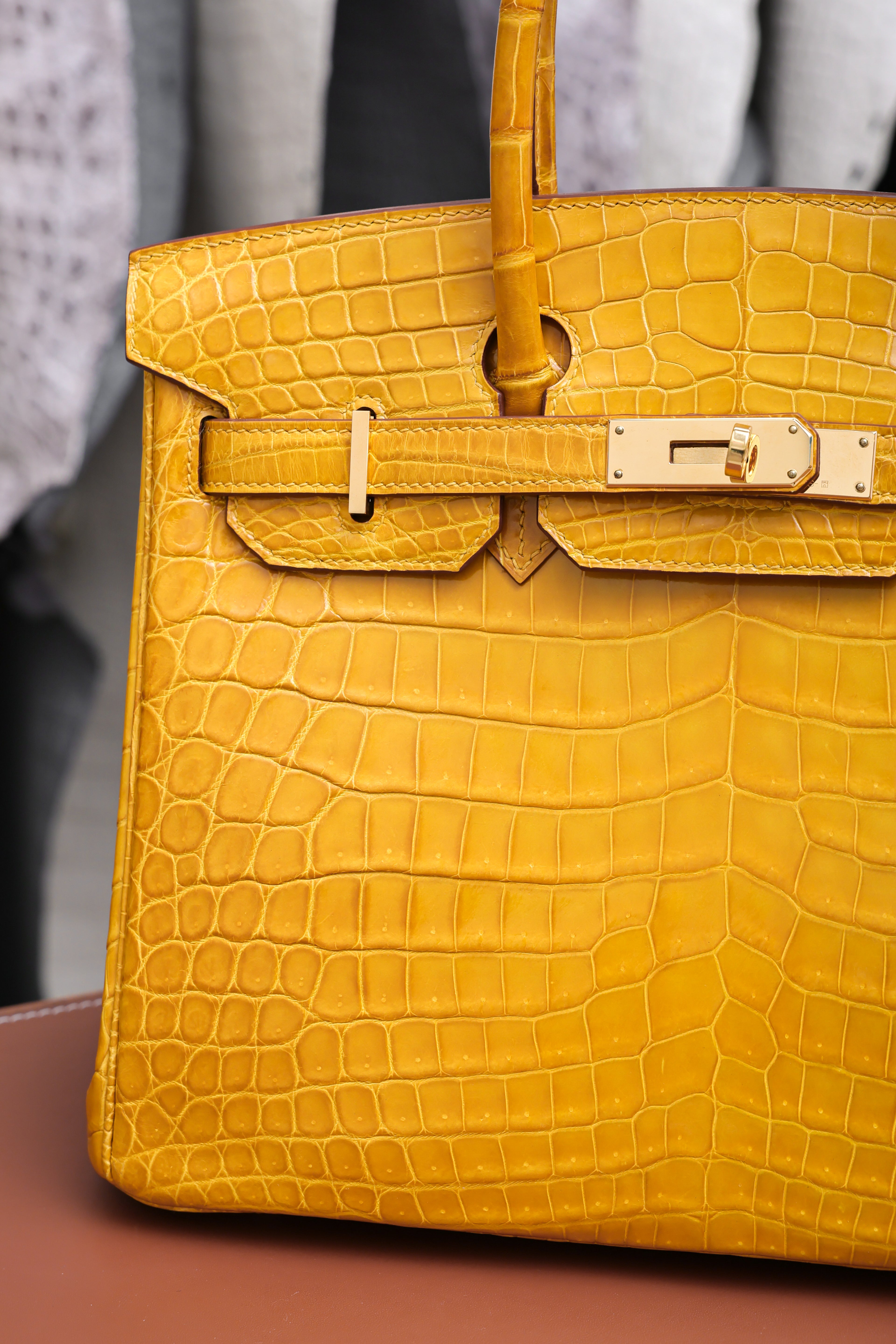BK-2024 All Handmade Golden / Sliver Hardware Soufre Bright surface Nile crocodile leather
