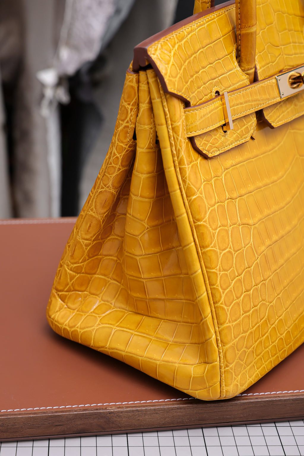 BK-2024 All Handmade Golden / Sliver Hardware Soufre Bright surface Nile crocodile leather