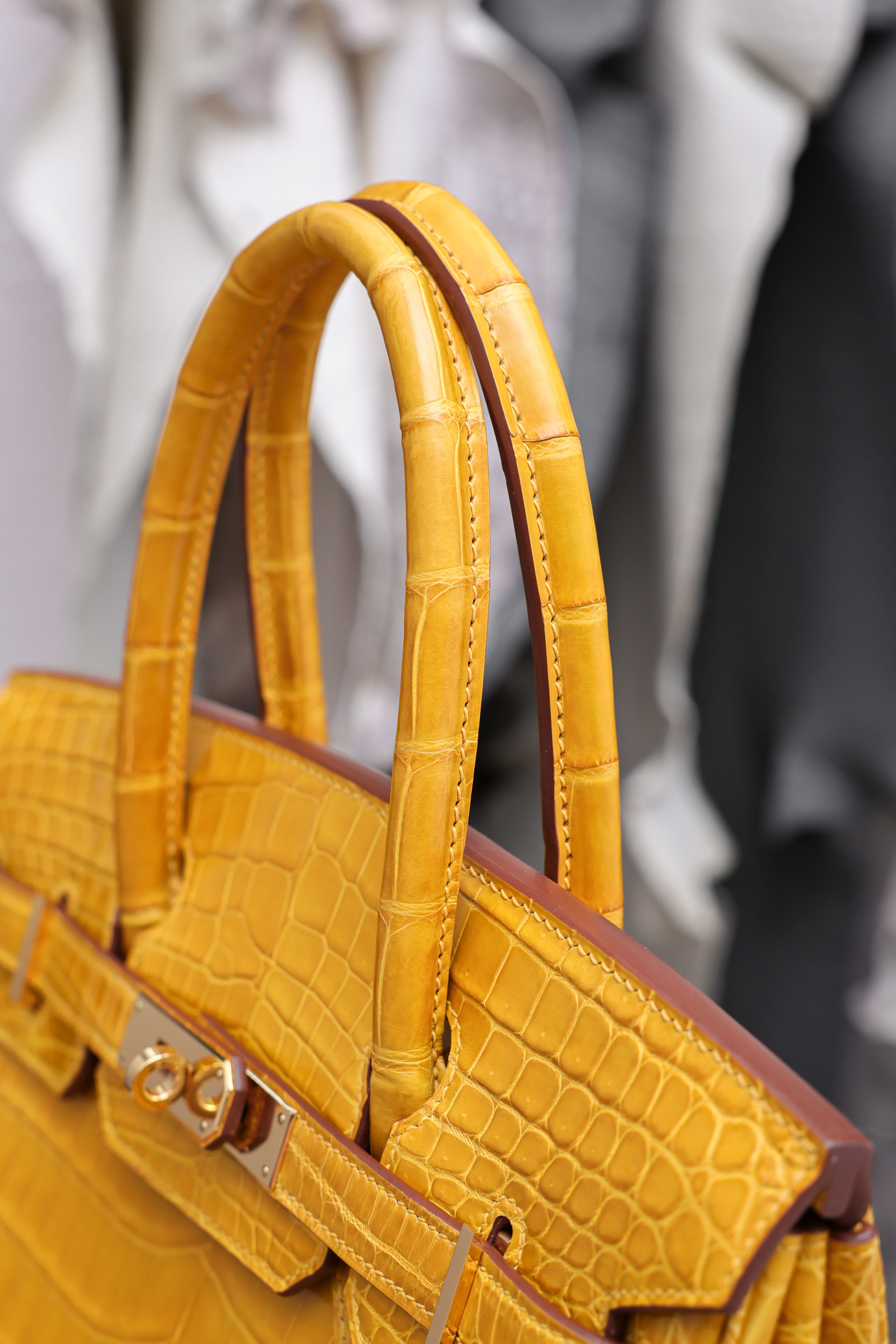 BK-2024 All Handmade Golden / Sliver Hardware Soufre Bright surface Nile crocodile leather