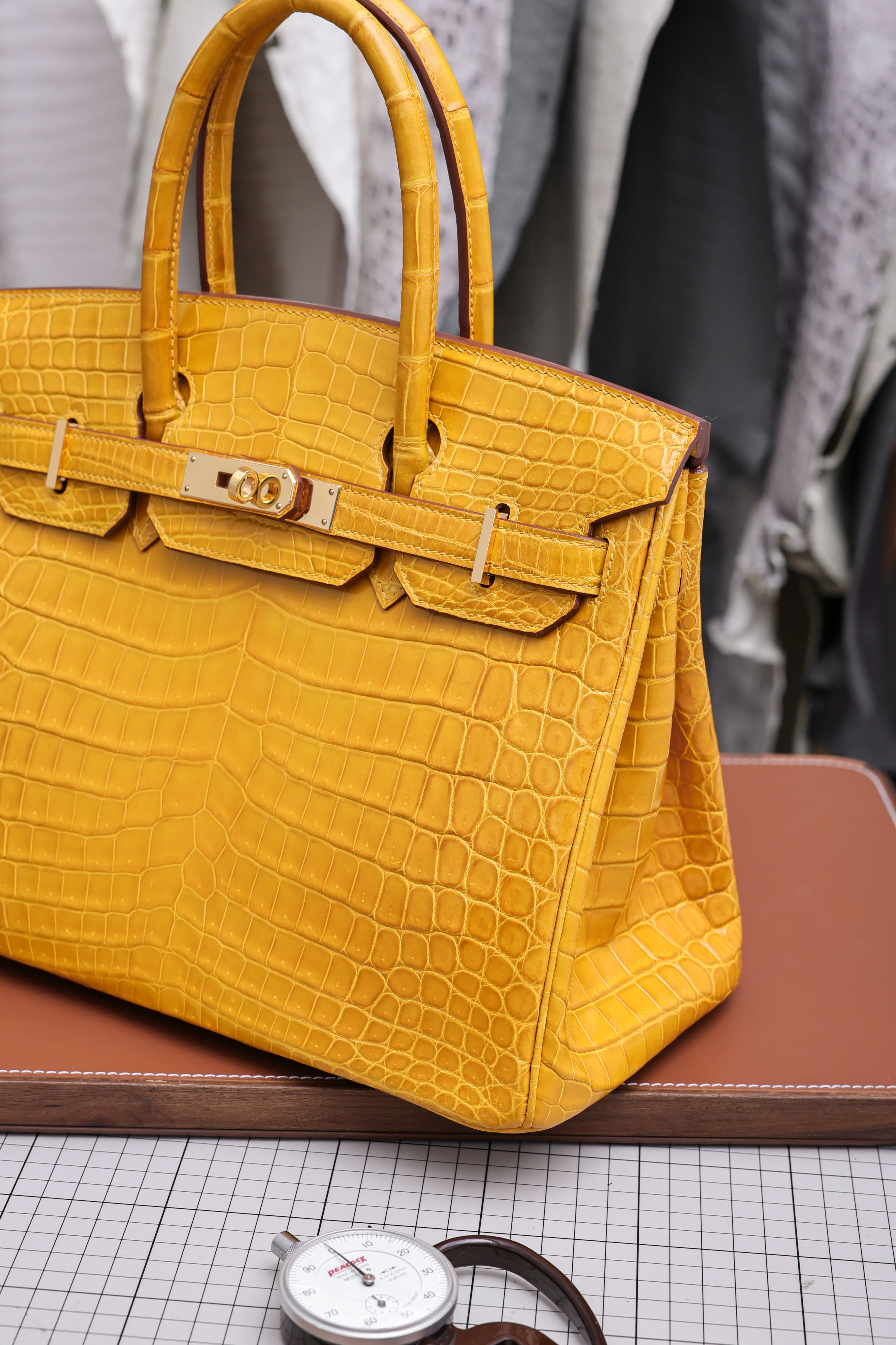 BK-2024 All Handmade Golden / Sliver Hardware Soufre Bright surface Nile crocodile leather