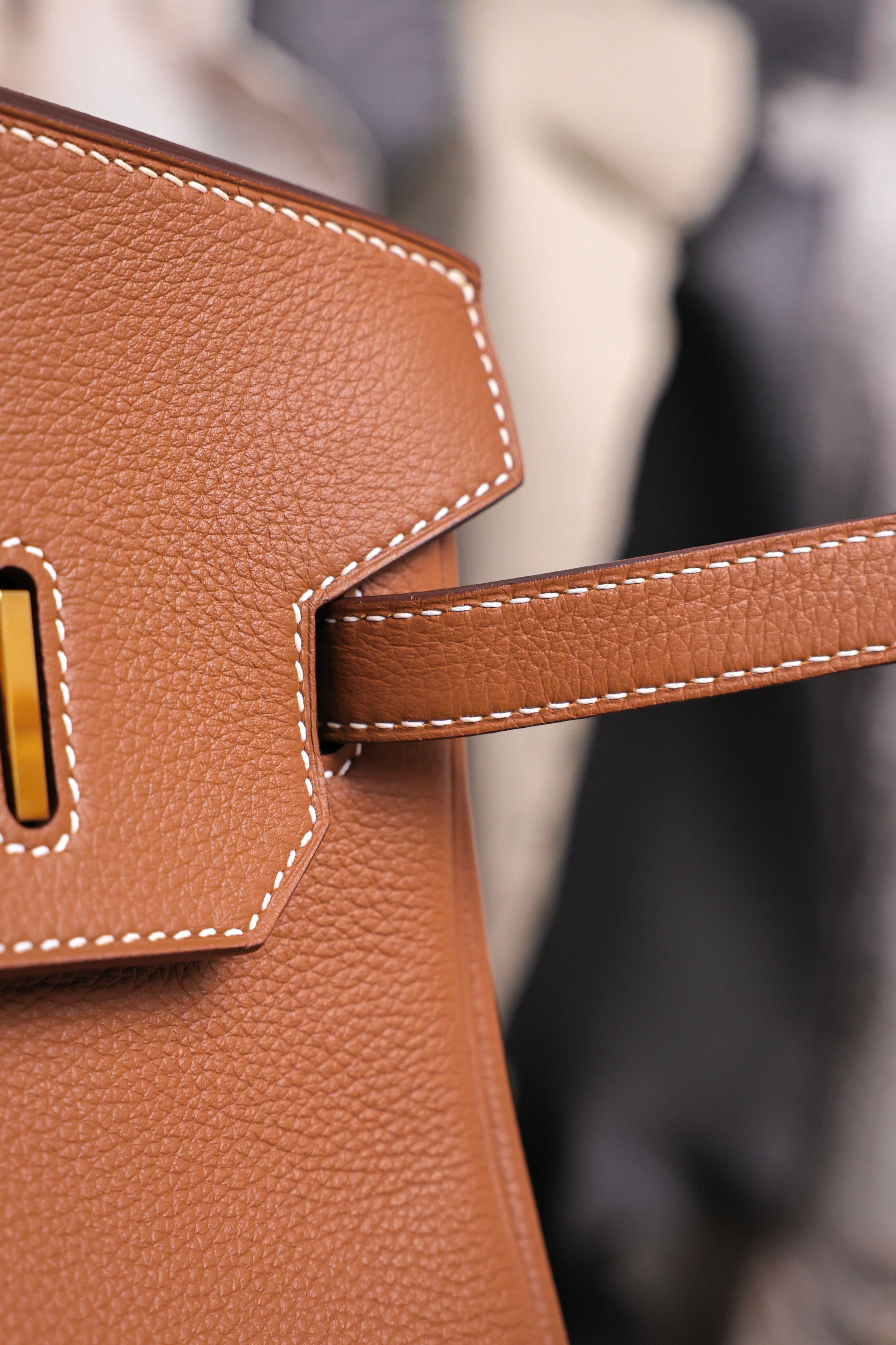 Birkin- All Handmade Golden / Sliver Golden brown  togo leather