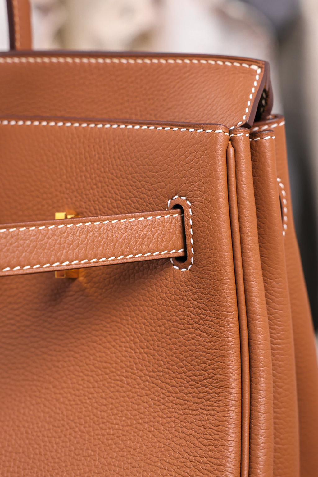 Birkin- All Handmade Golden / Sliver Golden brown  togo leather