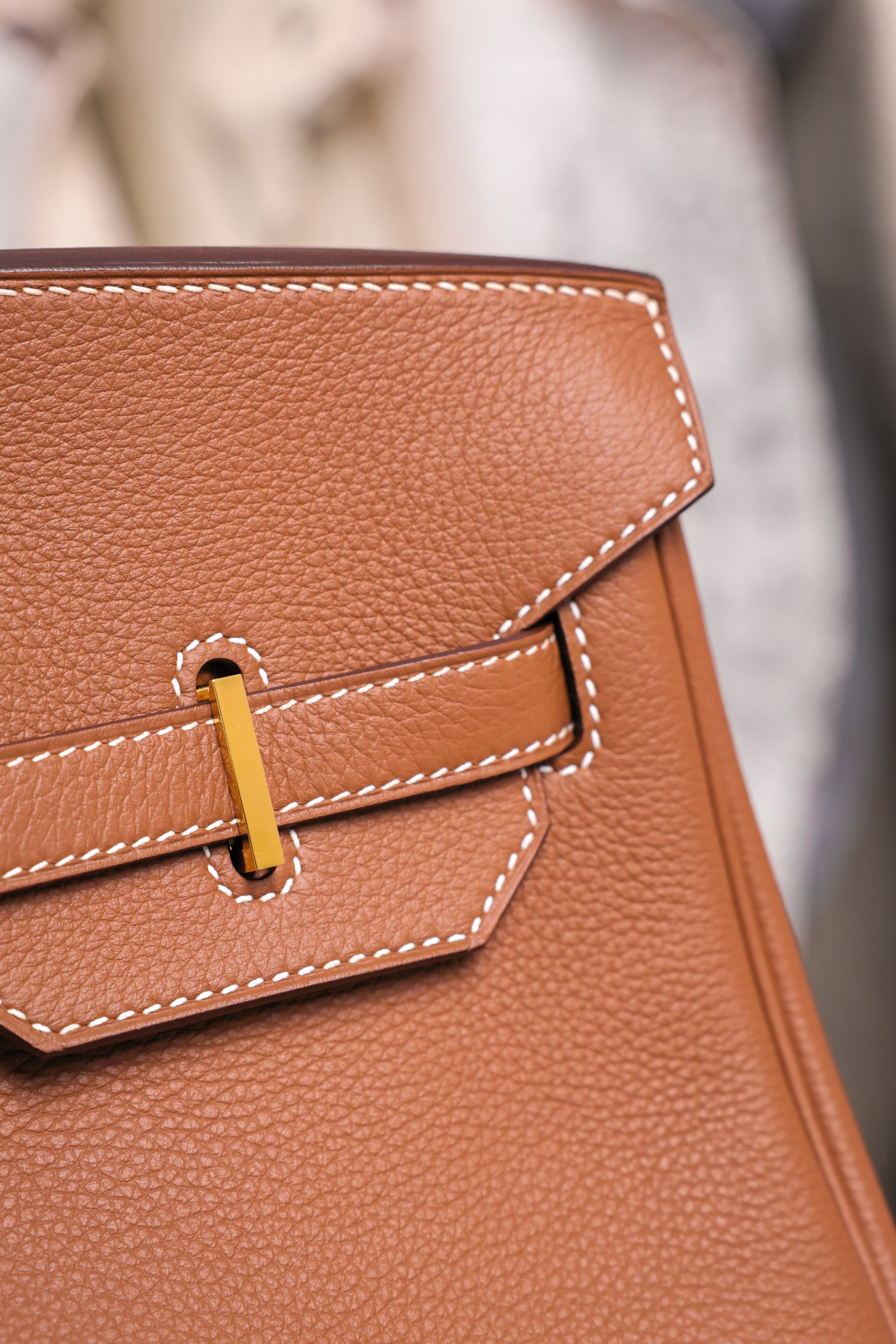 Birkin- All Handmade Golden / Sliver Golden brown  togo leather