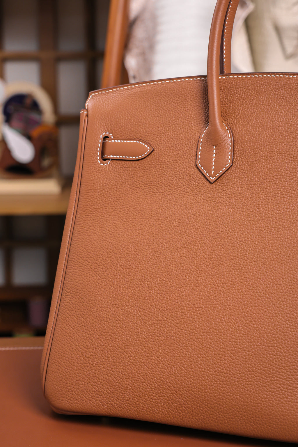 Birkin- All Handmade Golden / Sliver Golden brown  togo leather