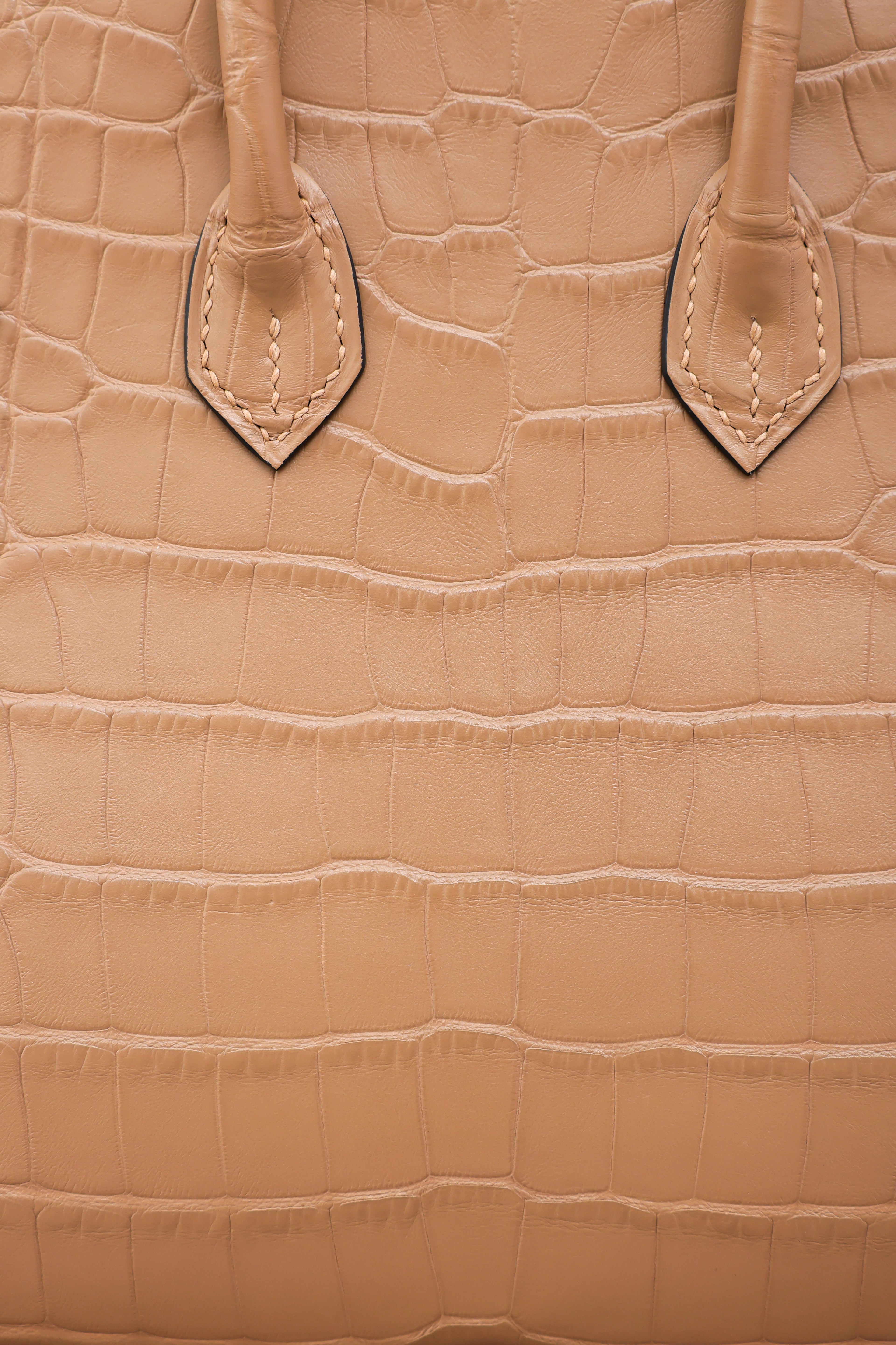 BK-2024 All Handmade Golden  Hardware Masala Matte American crocodile leather