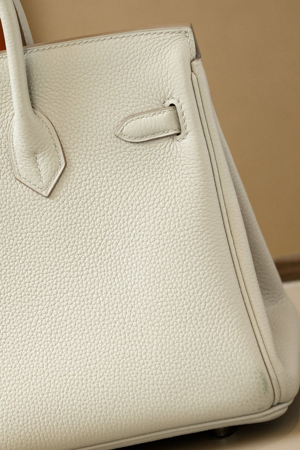 Birkin- All Handmade Golden / Sliver Craie  swift leather