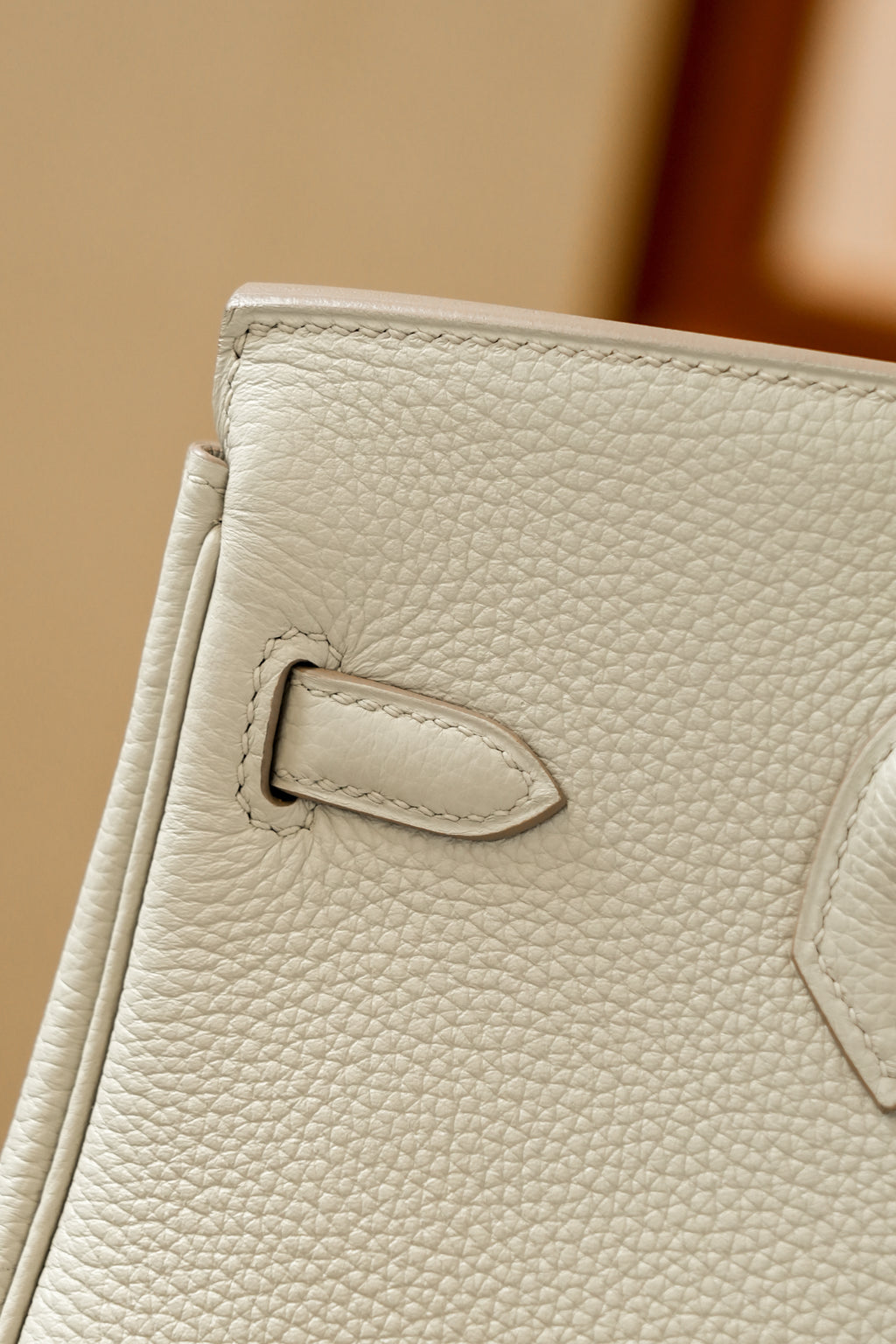 Birkin- All Handmade Golden / Sliver Craie  swift leather