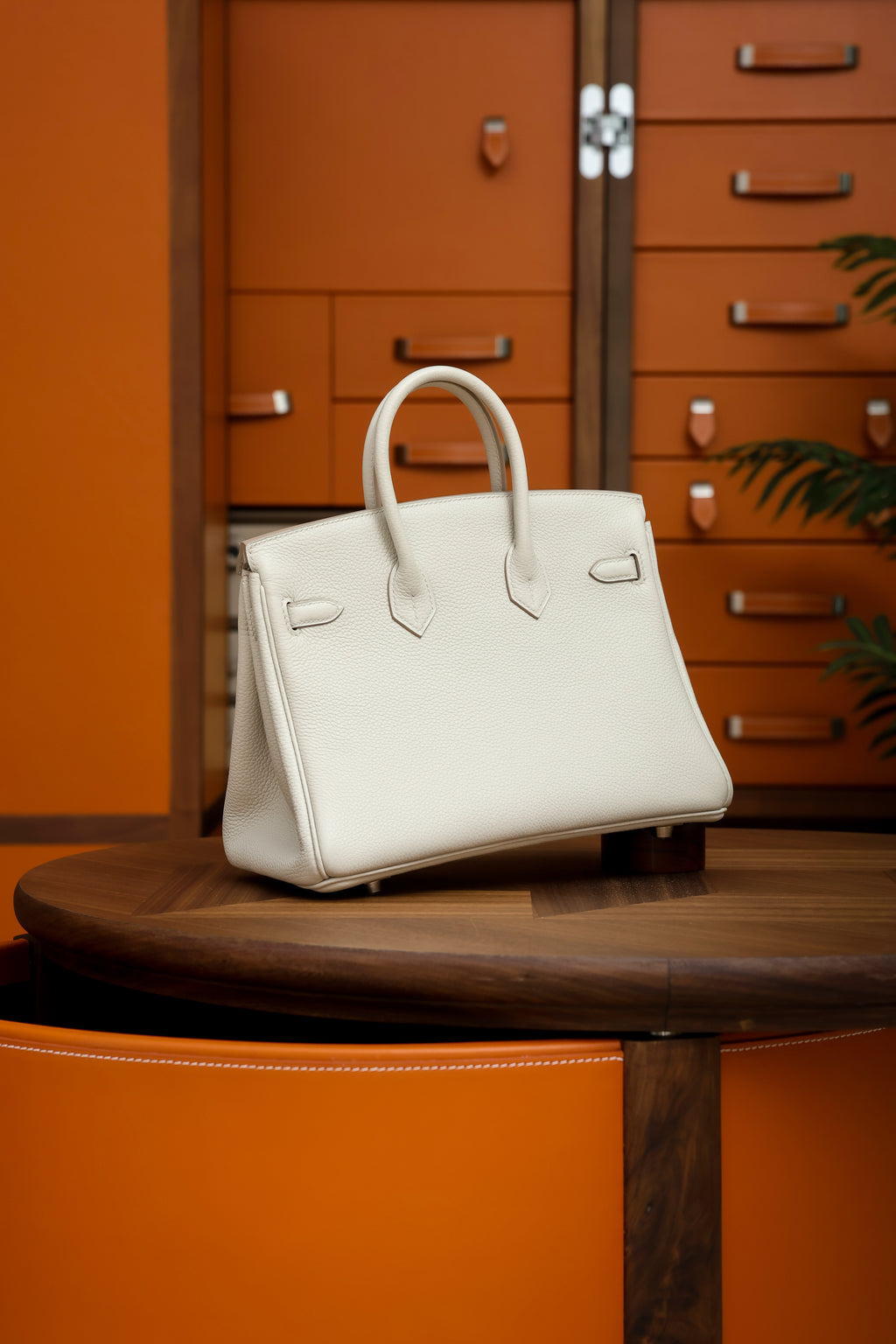 Birkin- All Handmade Golden / Sliver Craie  swift leather