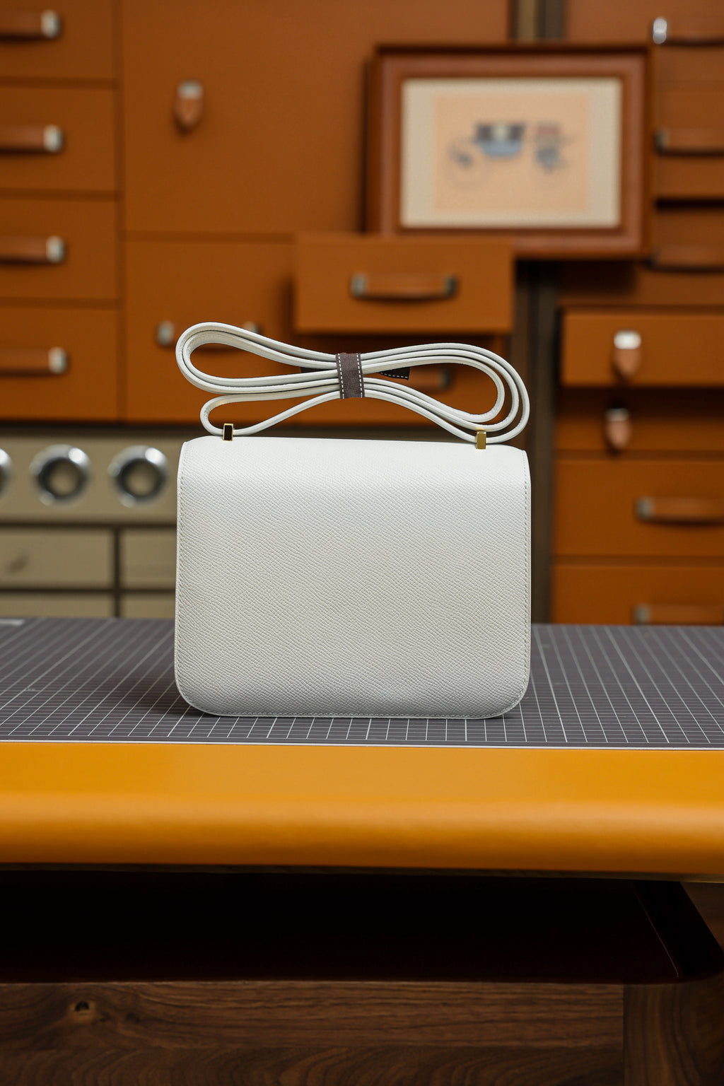 Constance- All Handmade Golden / Sliver Blanc ep leather