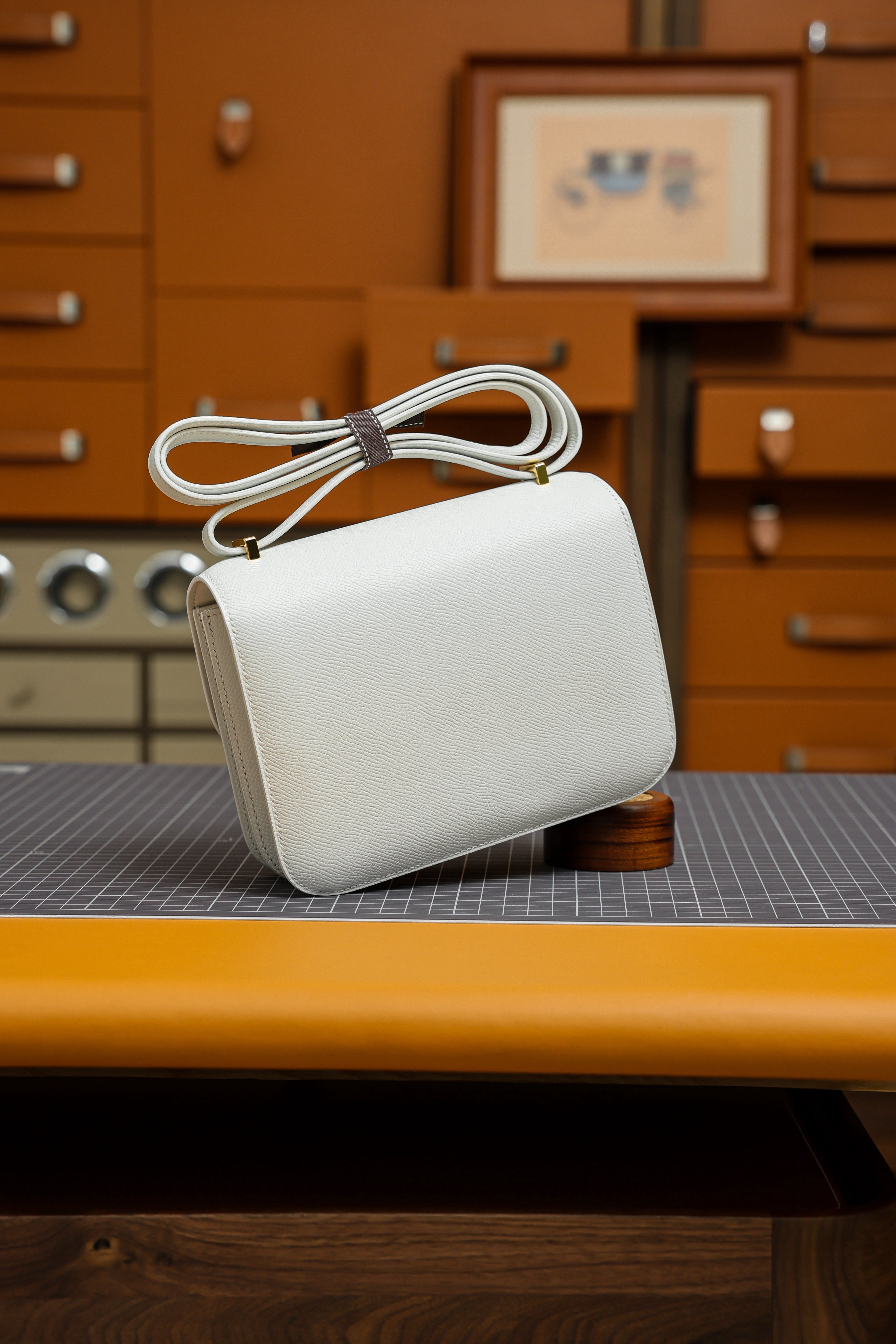 Constance- All Handmade Golden / Sliver Blanc ep leather