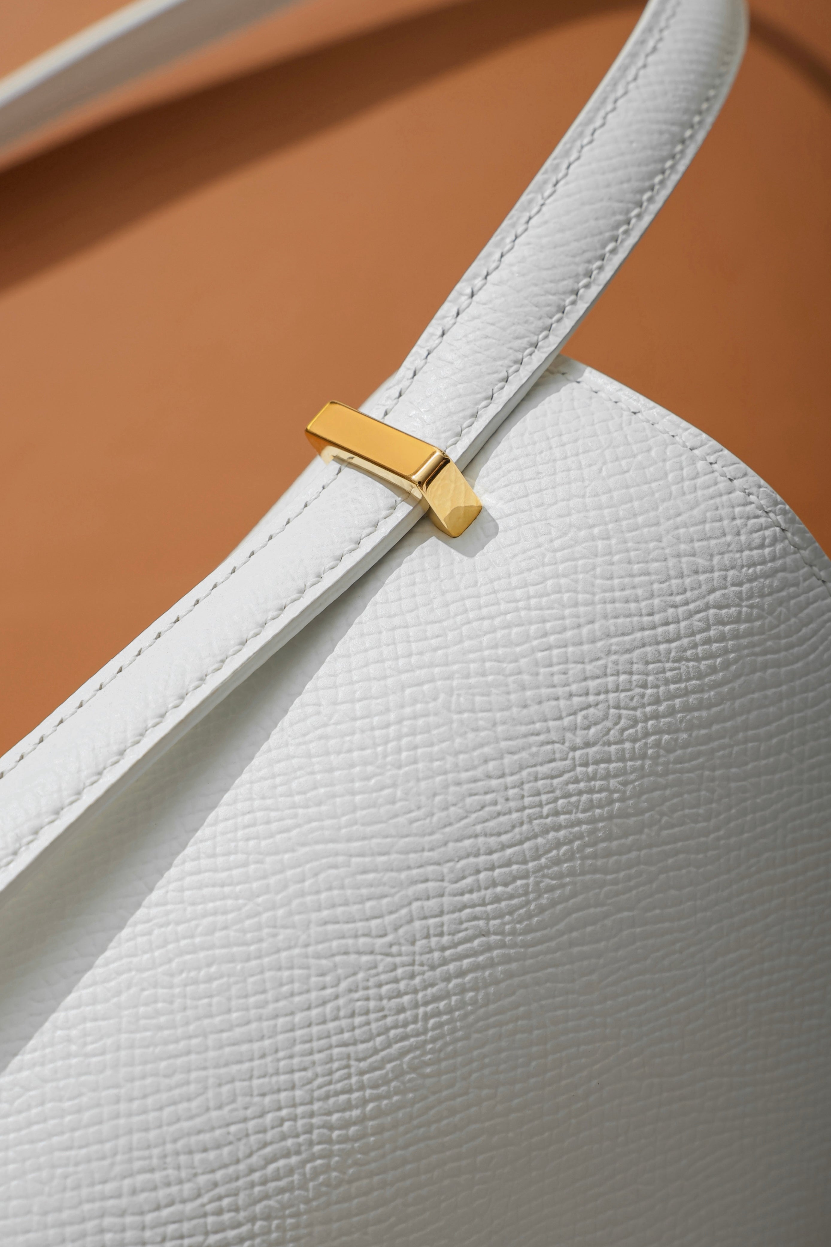 Constance- All Handmade Golden / Sliver Blanc ep leather