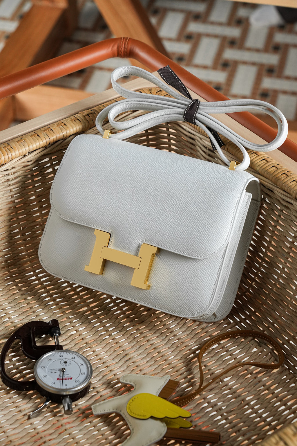 Constance- All Handmade Golden / Sliver Blanc ep leather