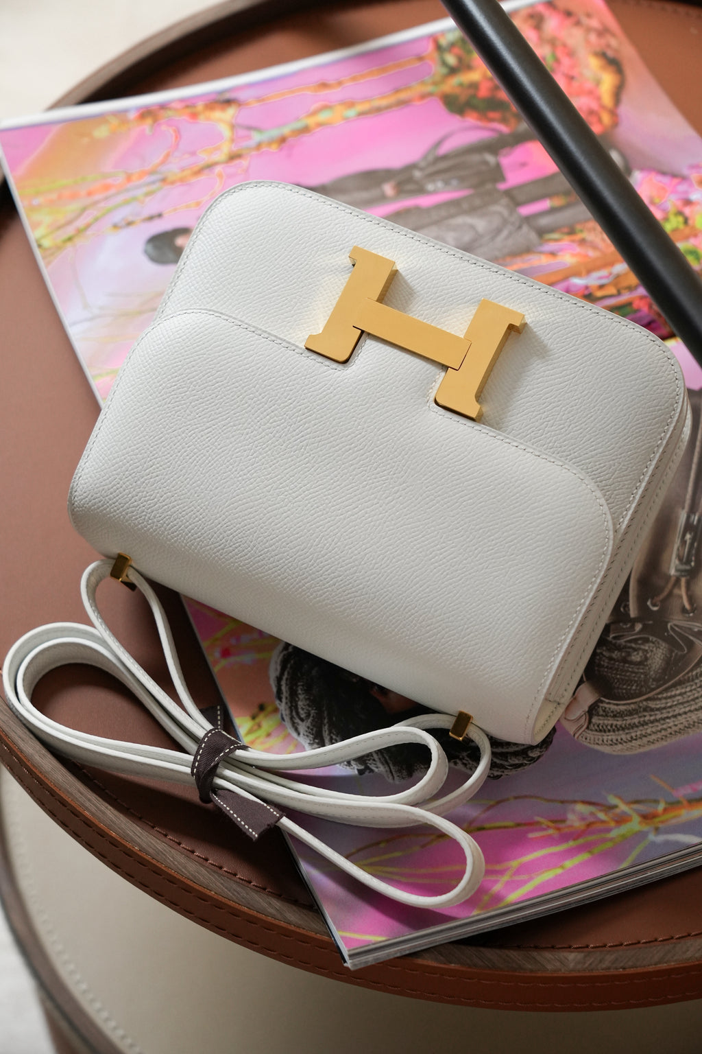 Constance- All Handmade Golden / Sliver Blanc ep leather