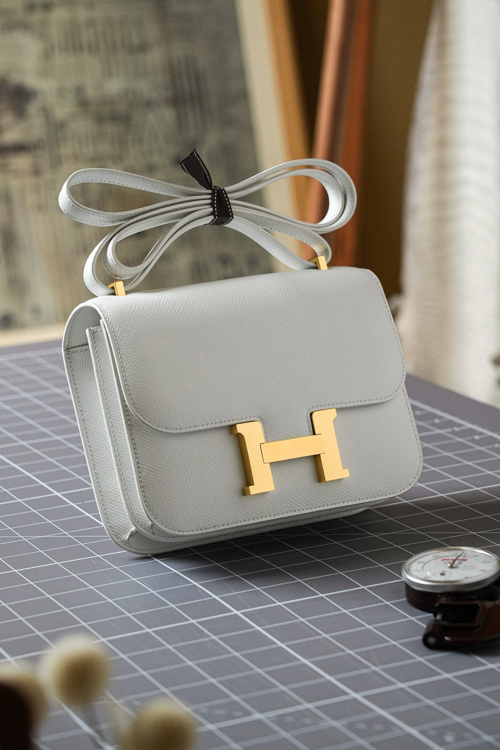 Constance- All Handmade Golden / Sliver Blanc ep leather