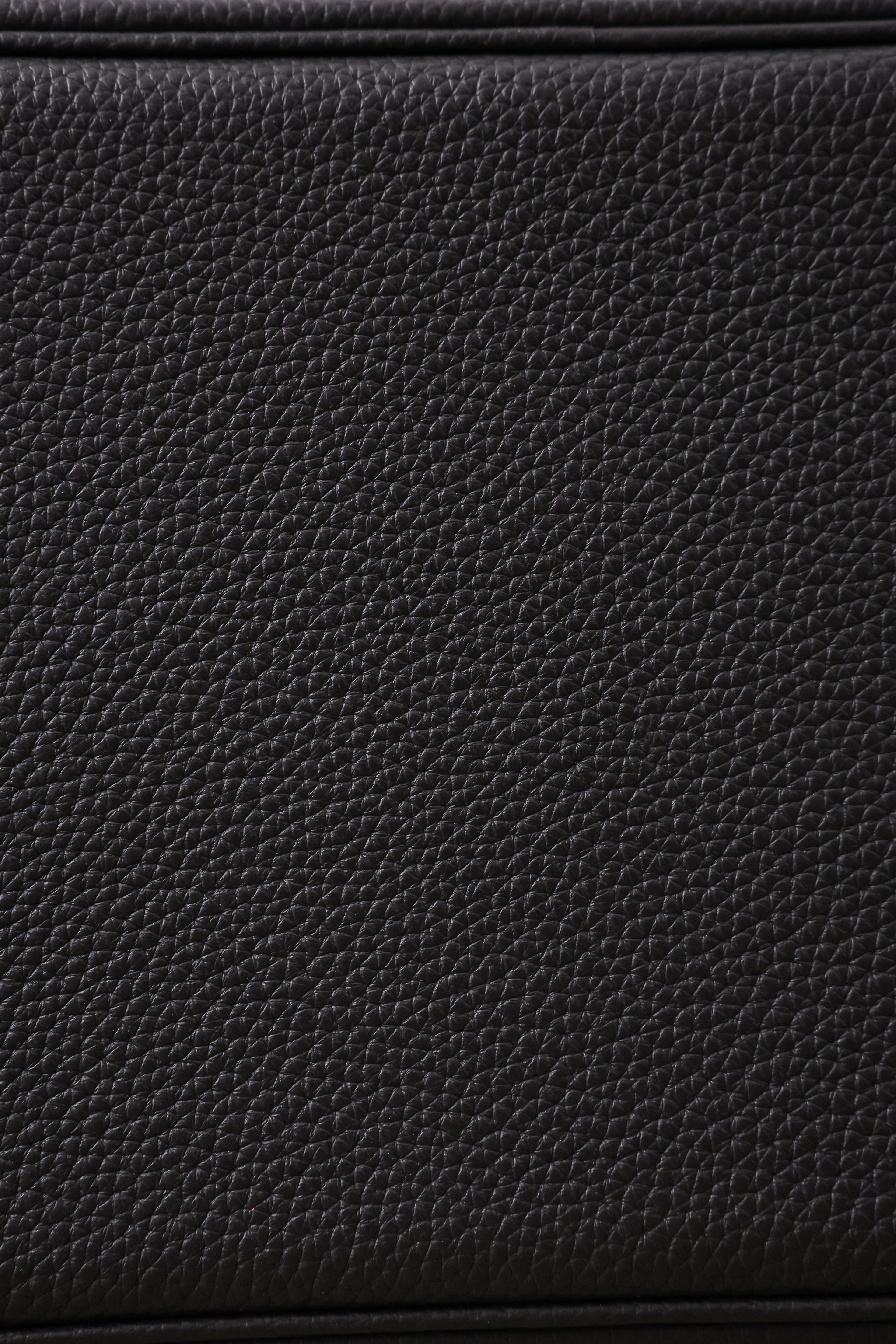 Birkin Shoulder- All Handmade Golden / Sliver Noir togo leather