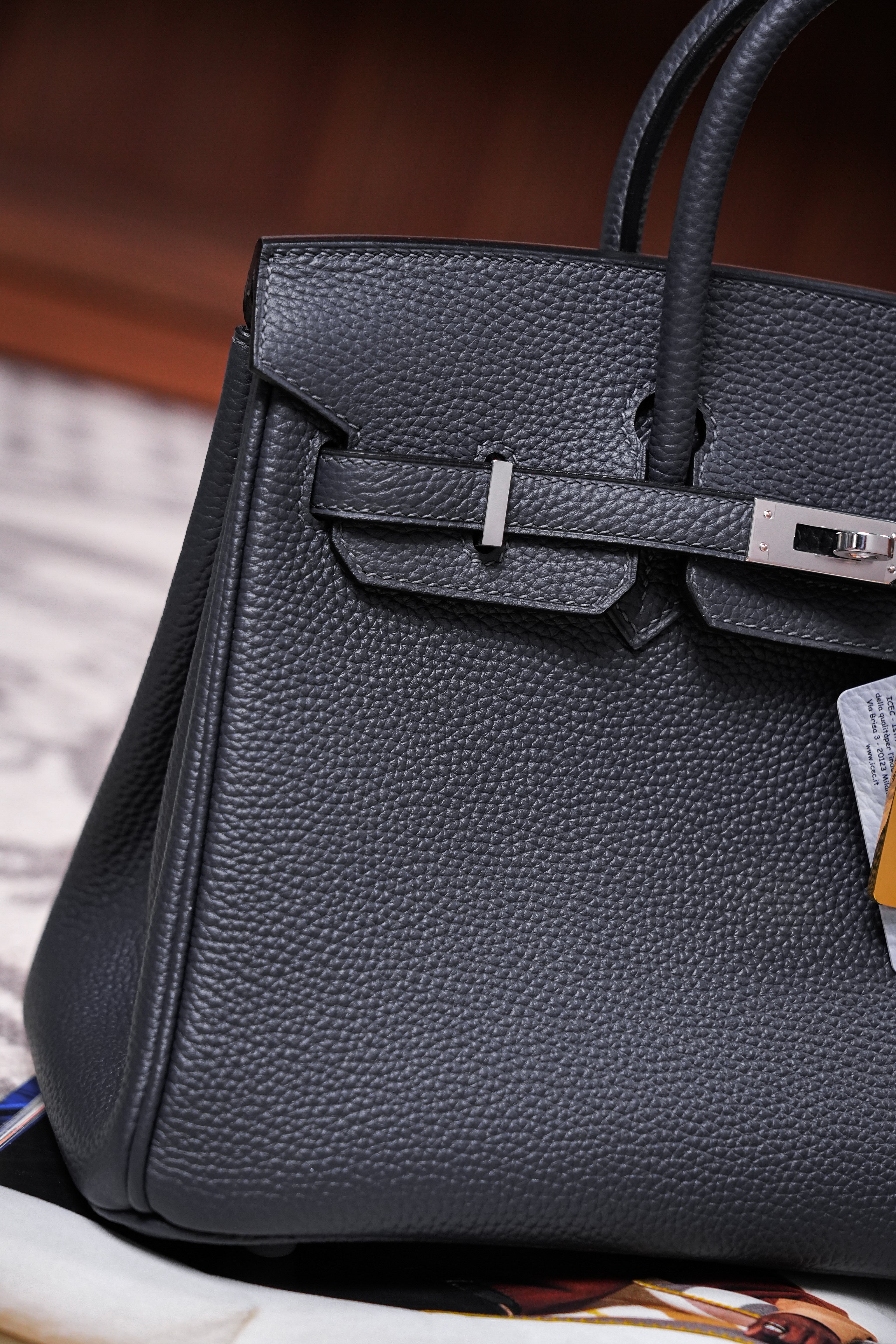 Birkin- All Handmade Golden / Sliver  Haze ash togo leather