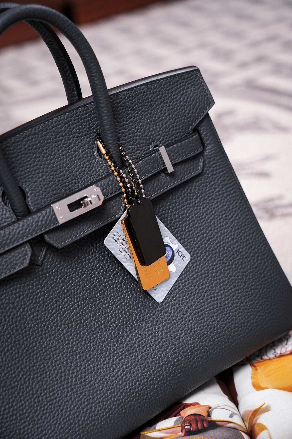 Birkin- All Handmade Golden / Sliver  Haze ash togo leather