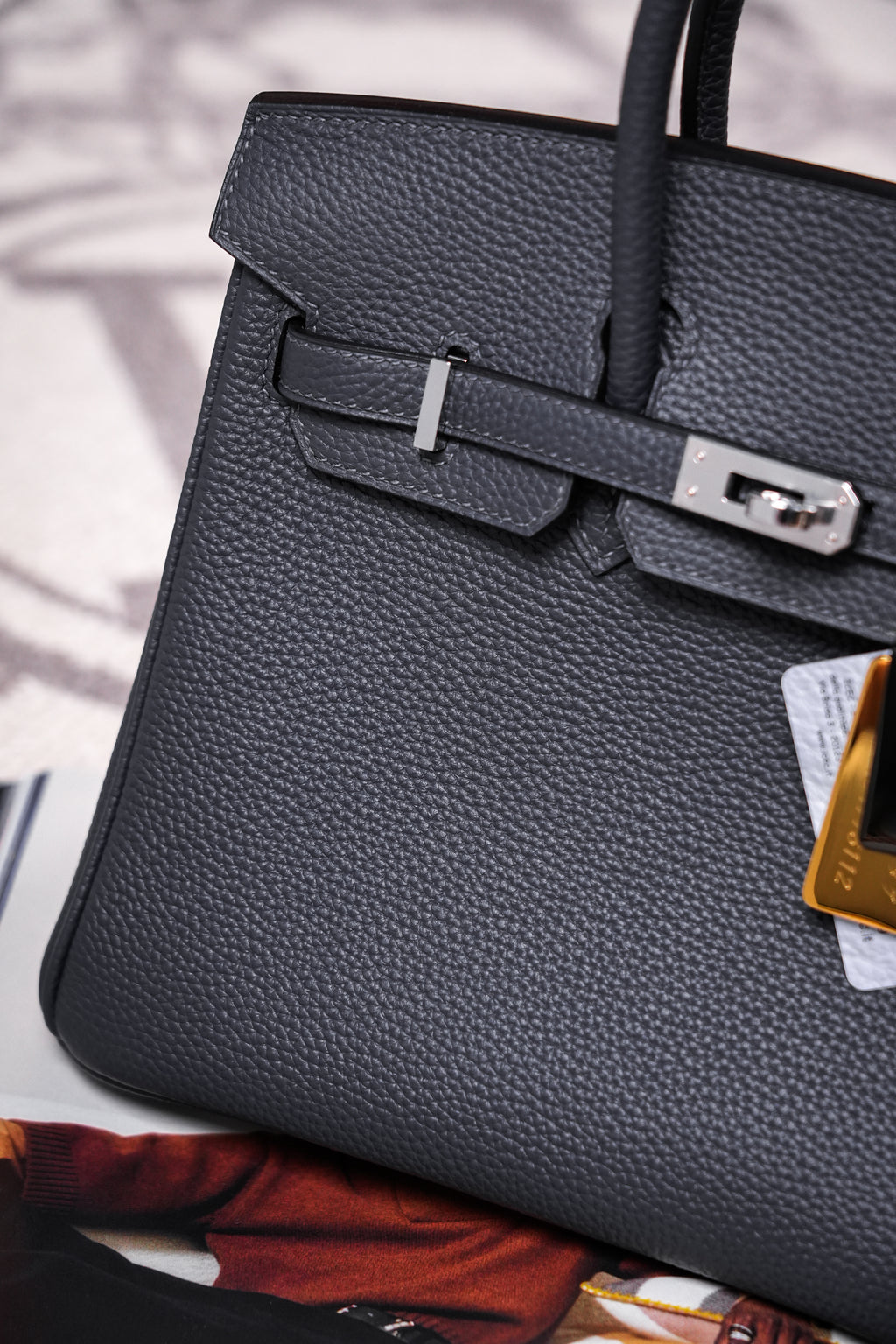 Birkin- All Handmade Golden / Sliver  Haze ash togo leather