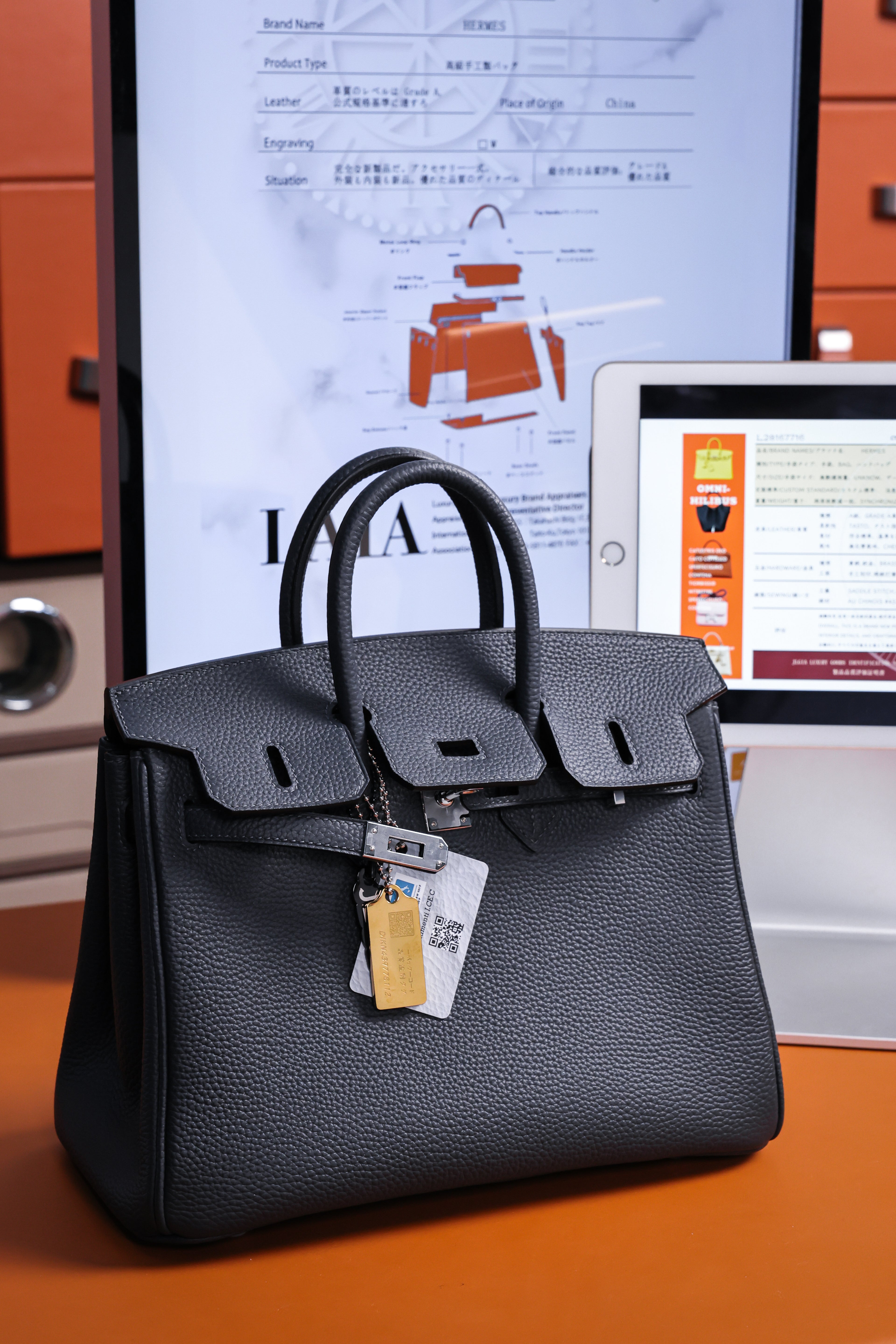 Birkin- All Handmade Golden / Sliver  Haze ash togo leather