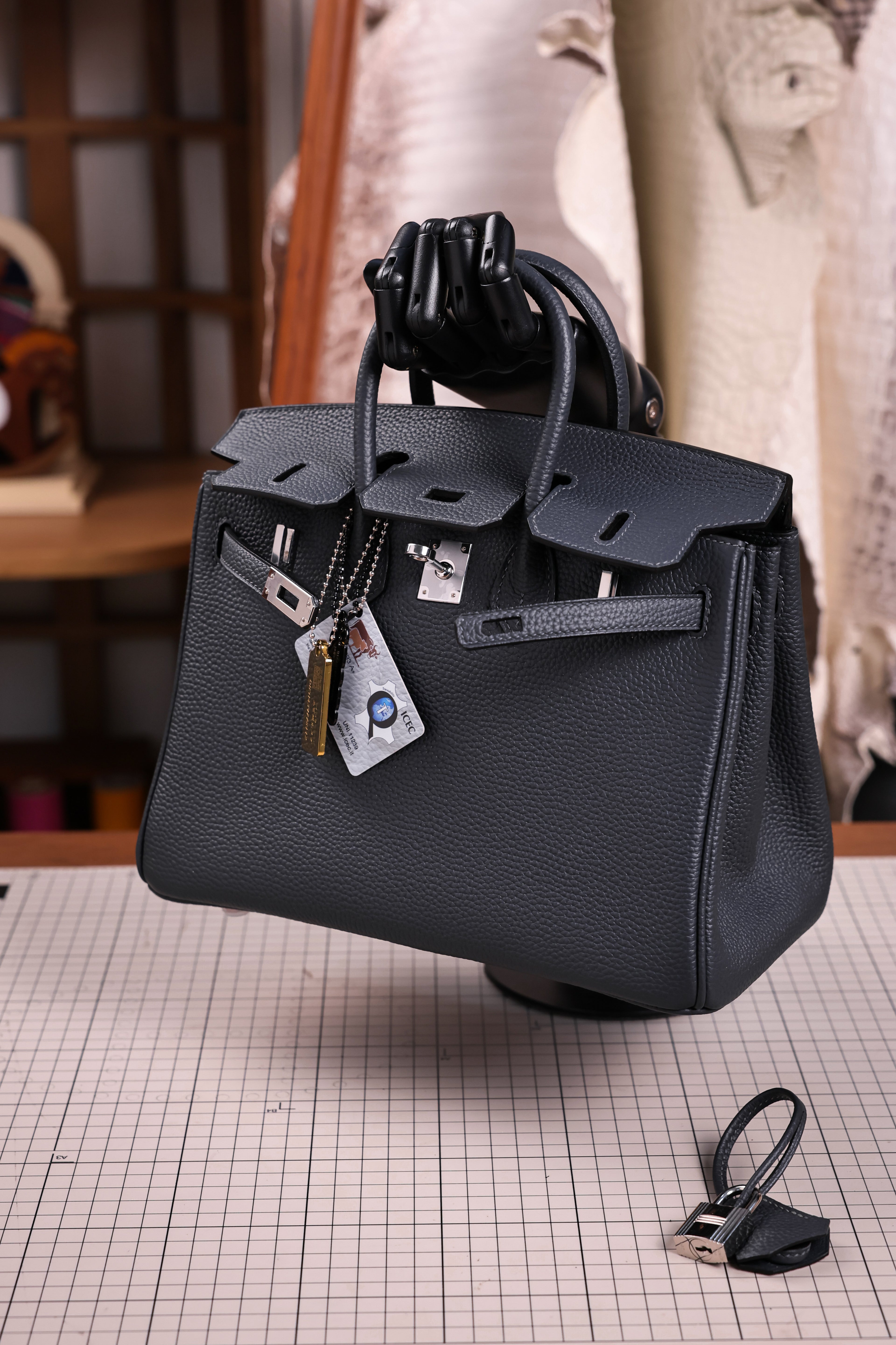 Birkin- All Handmade Golden / Sliver  Haze ash togo leather