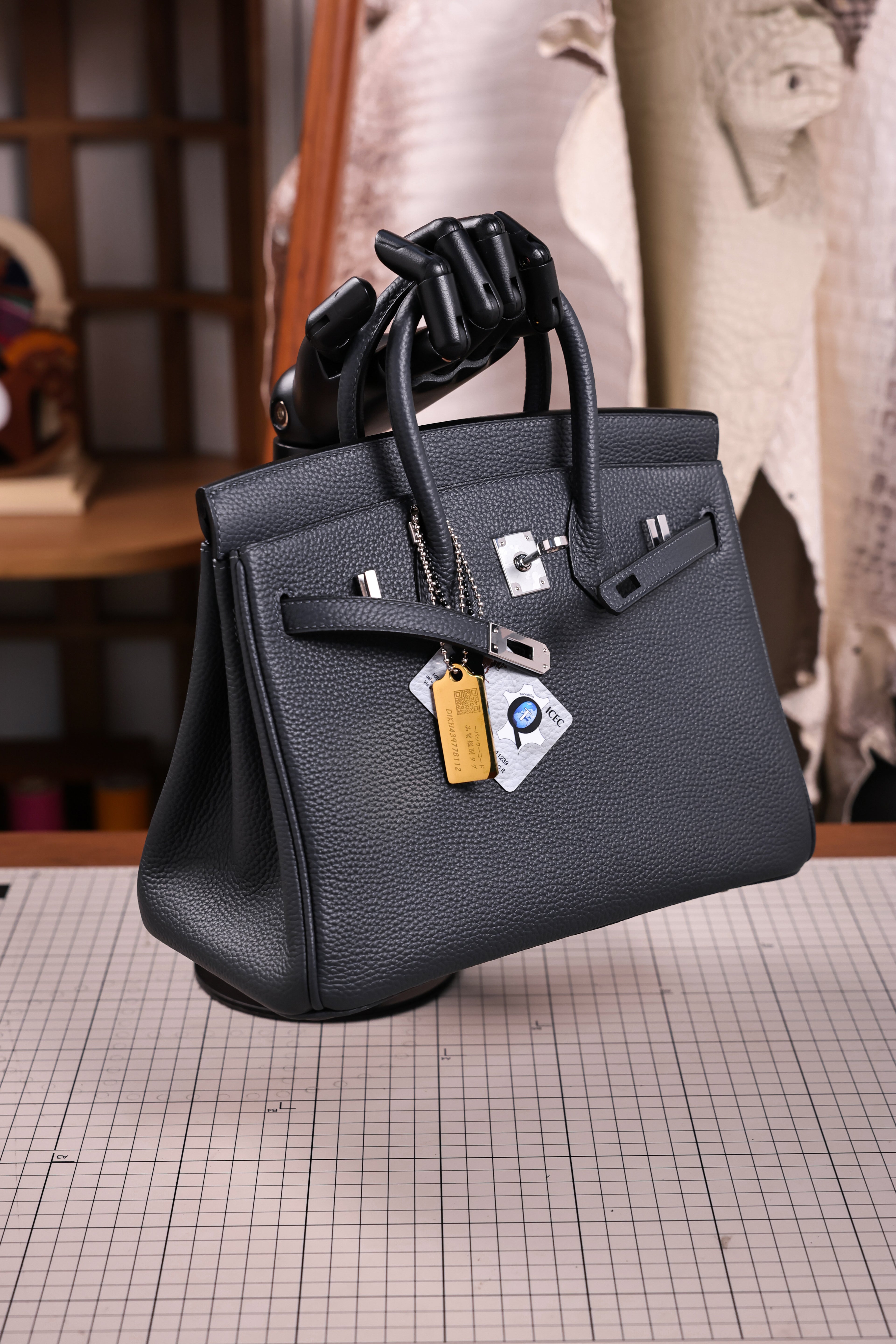 Birkin- All Handmade Golden / Sliver  Haze ash togo leather