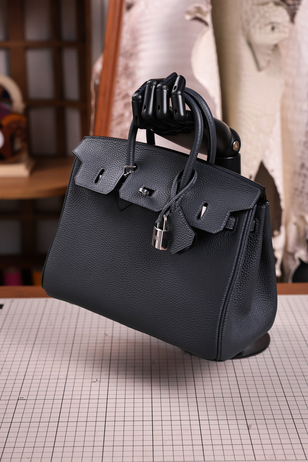 Birkin- All Handmade Golden / Sliver  Haze ash togo leather