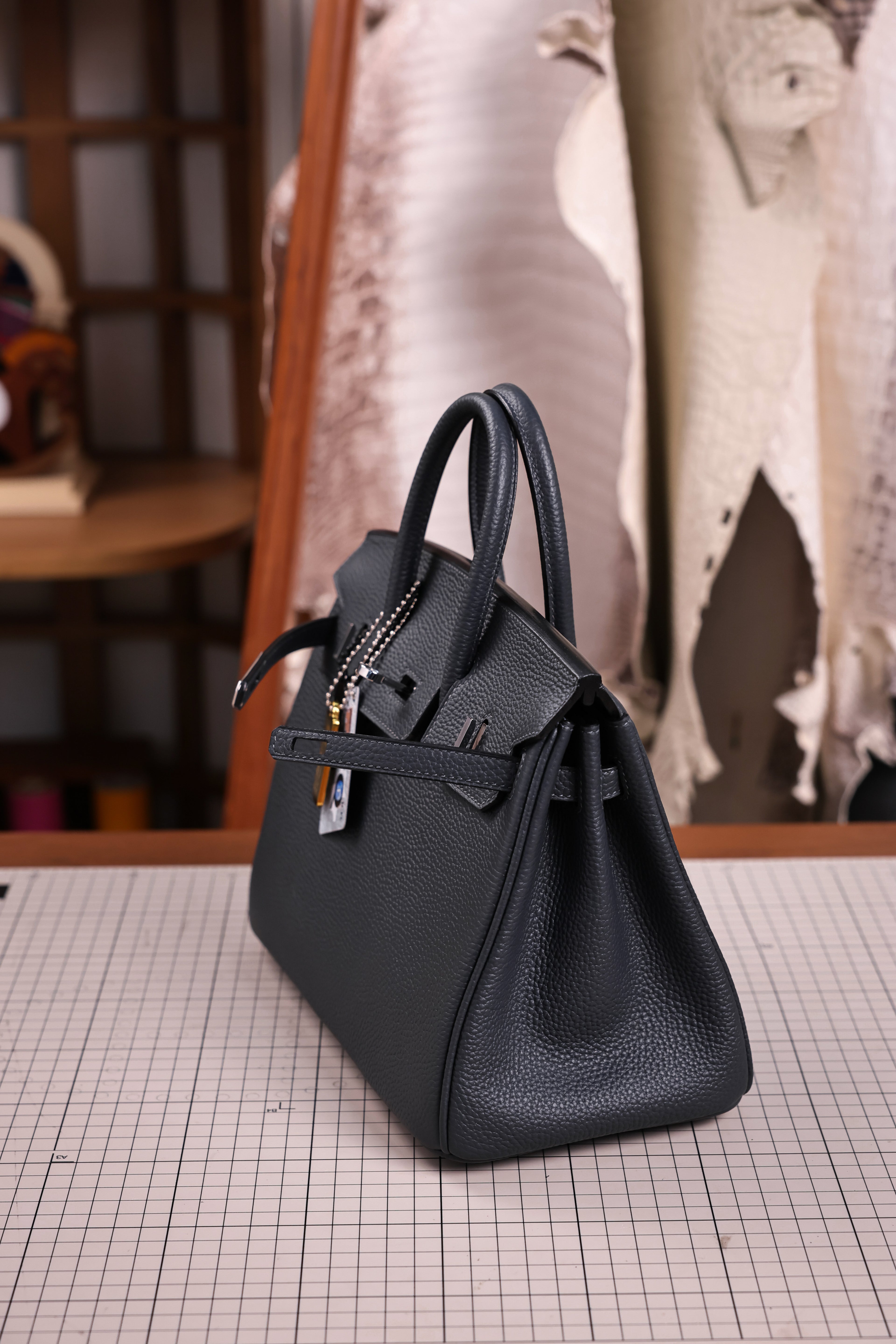 Birkin- All Handmade Golden / Sliver  Haze ash togo leather