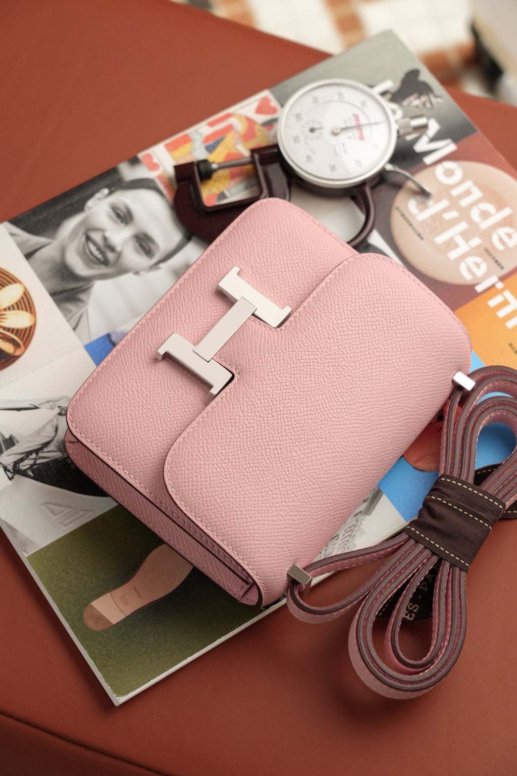 Constance- All Handmade Golden / Sliver Hardware   Rose Sakura Ep eather