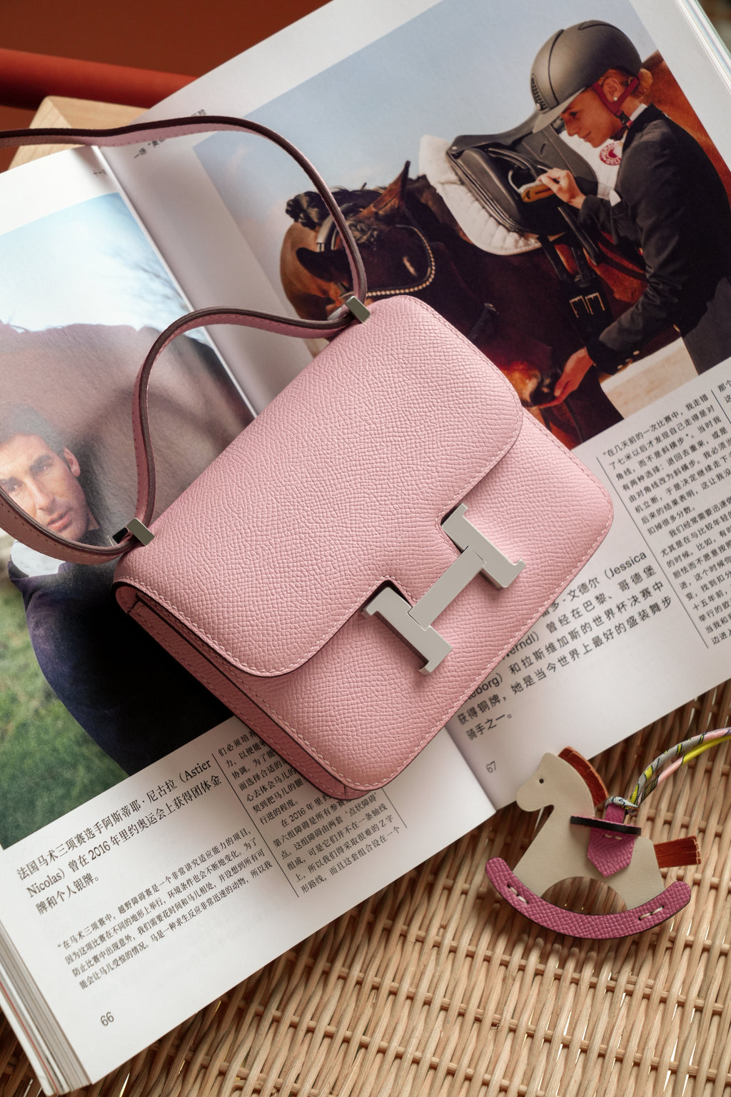 Constance- All Handmade Golden / Sliver Hardware   Rose Sakura Ep eather