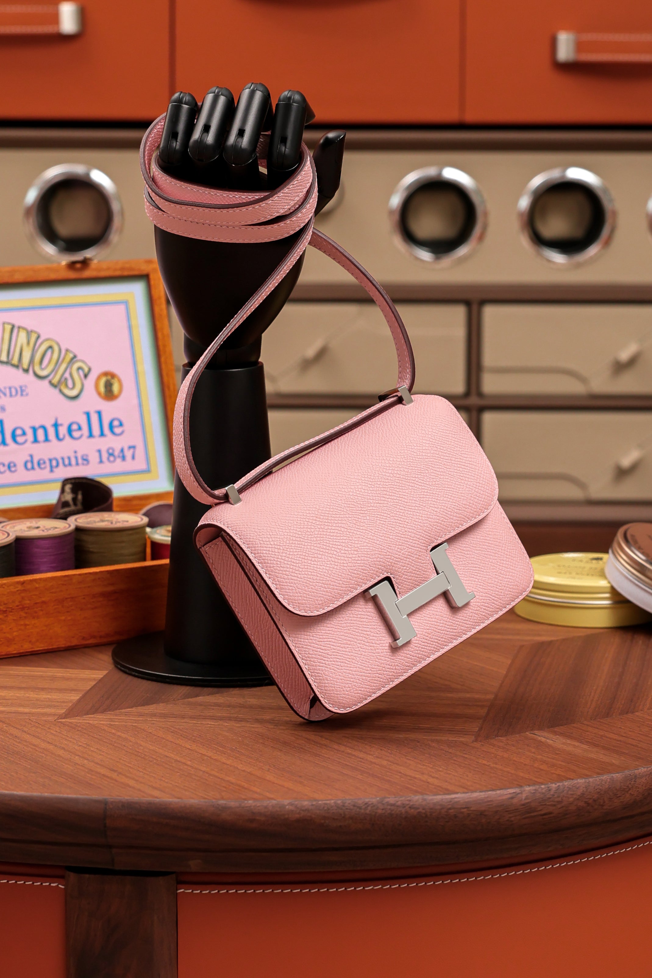 Constance- All Handmade Golden / Sliver Hardware   Rose Sakura Ep eather