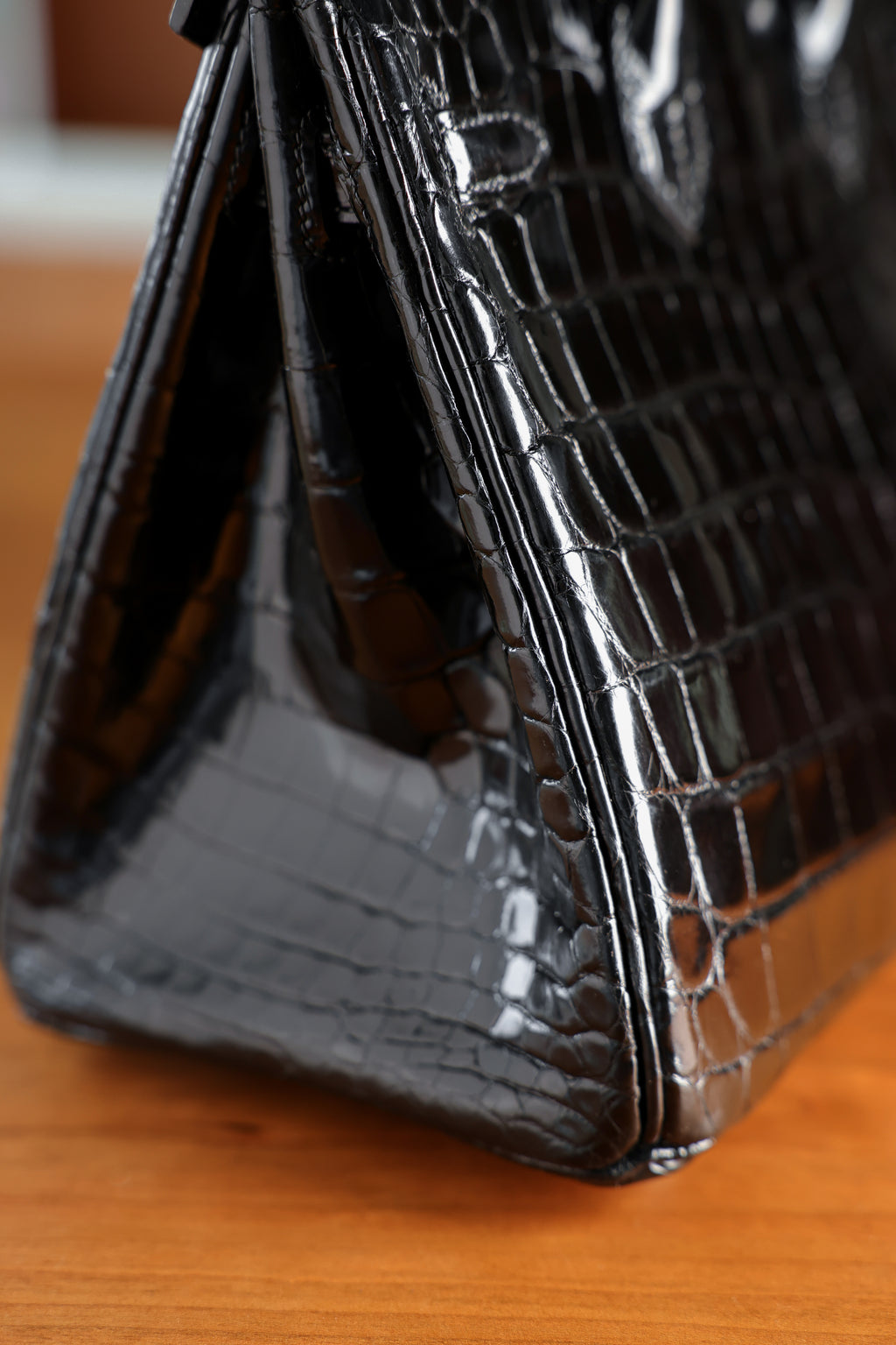 BK-2024 All Handmade sliver Hardware Nior Bright surface Nile crocodile leather