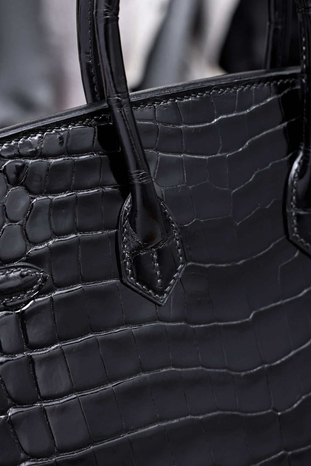 BK-2024 All Handmade sliver Hardware Nior Bright surface Nile crocodile leather