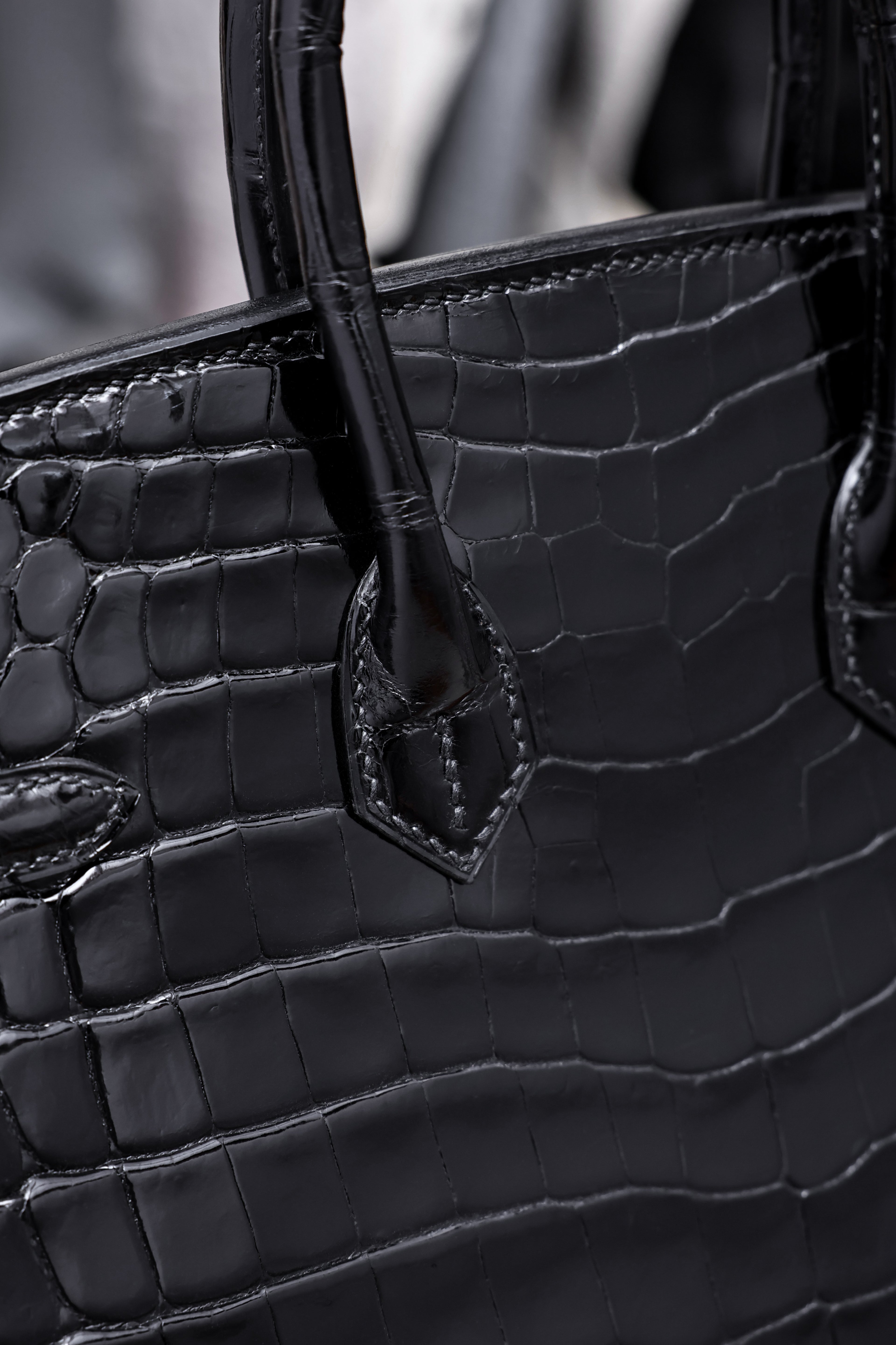 BK-2024 All Handmade sliver Hardware Nior Bright surface Nile crocodile leather