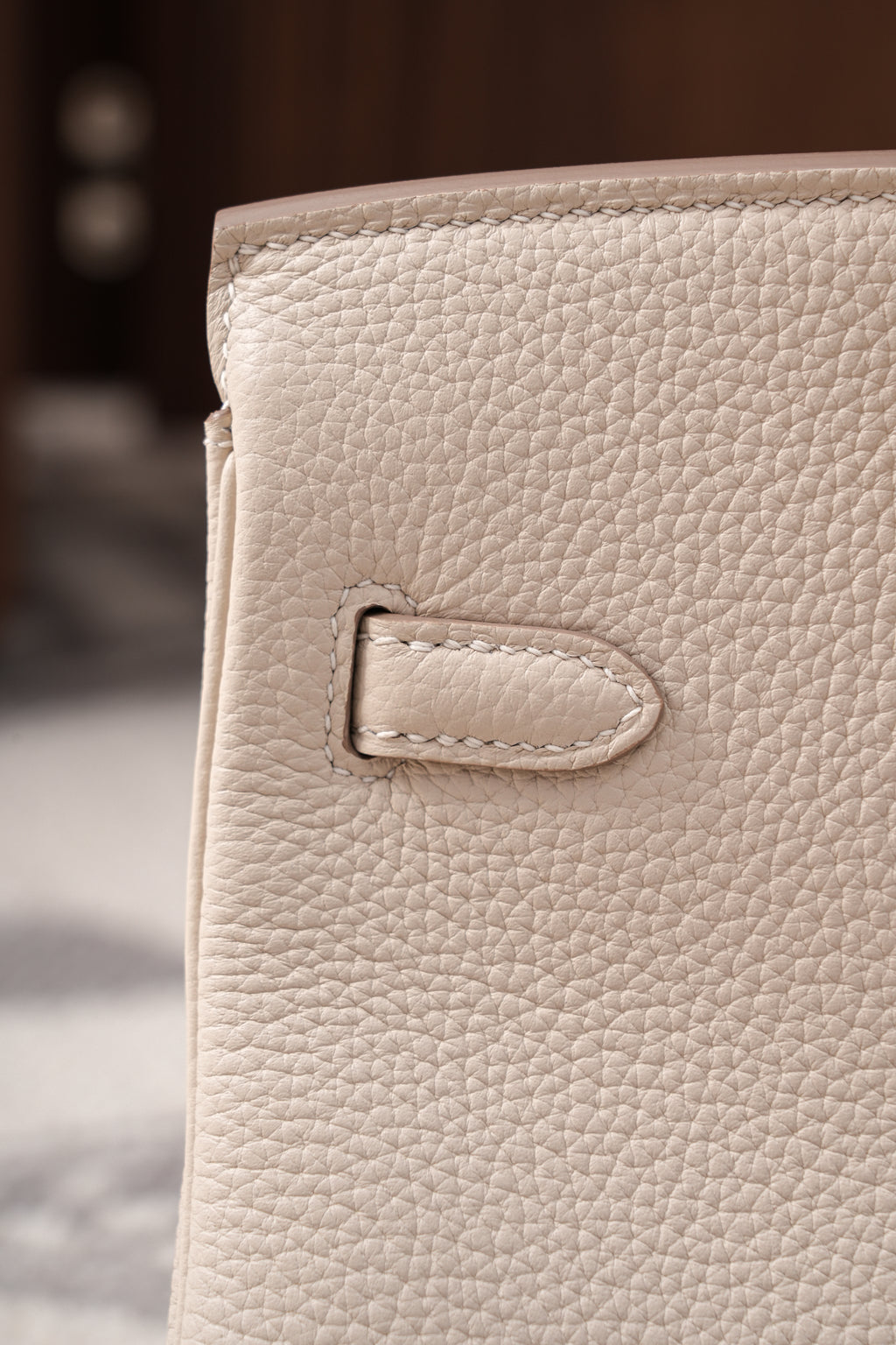 Birkin- All Handmade Golden / Sliver Craie  swift leather