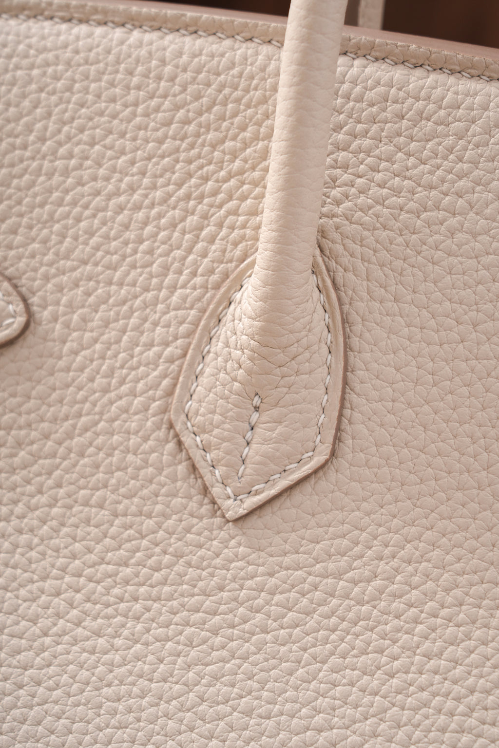 Birkin- All Handmade Golden / Sliver Craie  swift leather