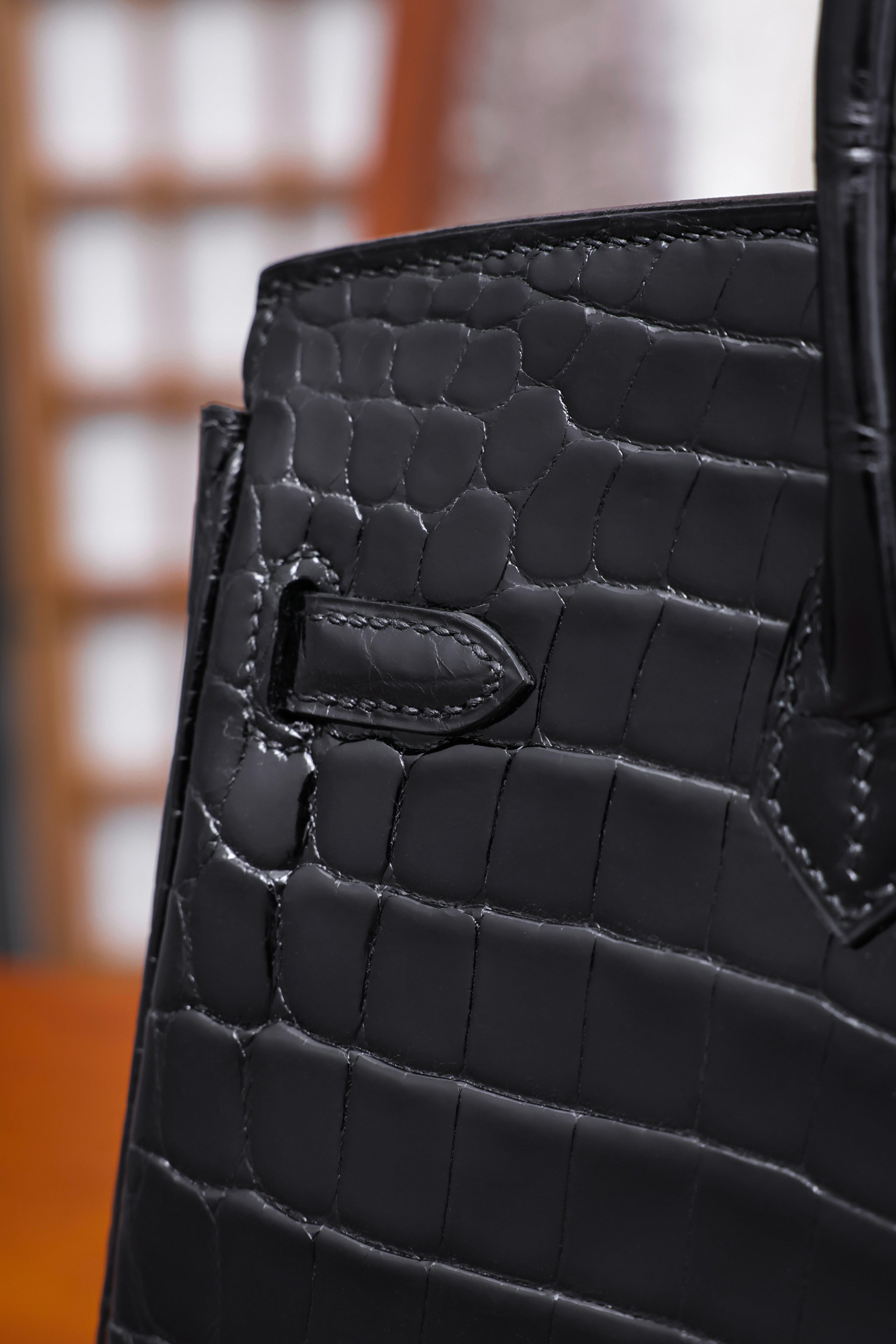 BK-2024 All Handmade sliver Hardware Nior Bright surface Nile crocodile leather
