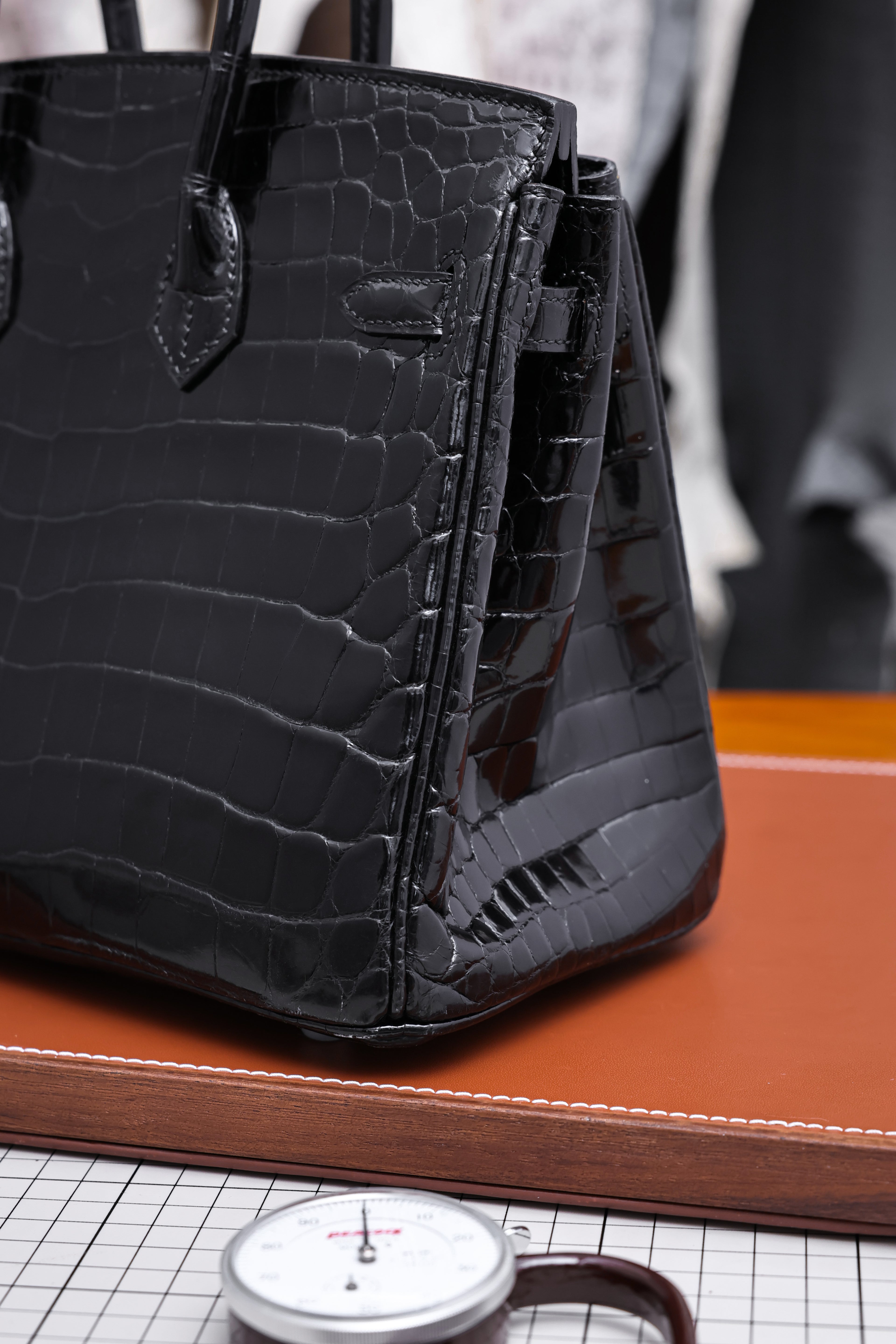 BK-2024 All Handmade sliver Hardware Nior Bright surface Nile crocodile leather