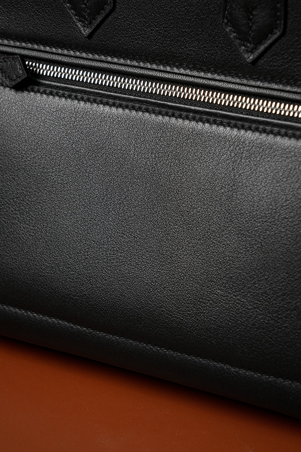 Birkin- All Handmade Golden / Sliver Noir swift leather