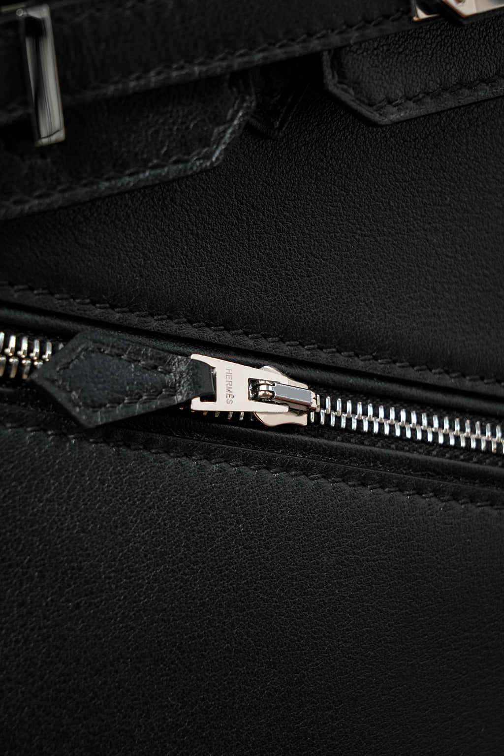 Birkin- All Handmade Golden / Sliver Noir swift leather