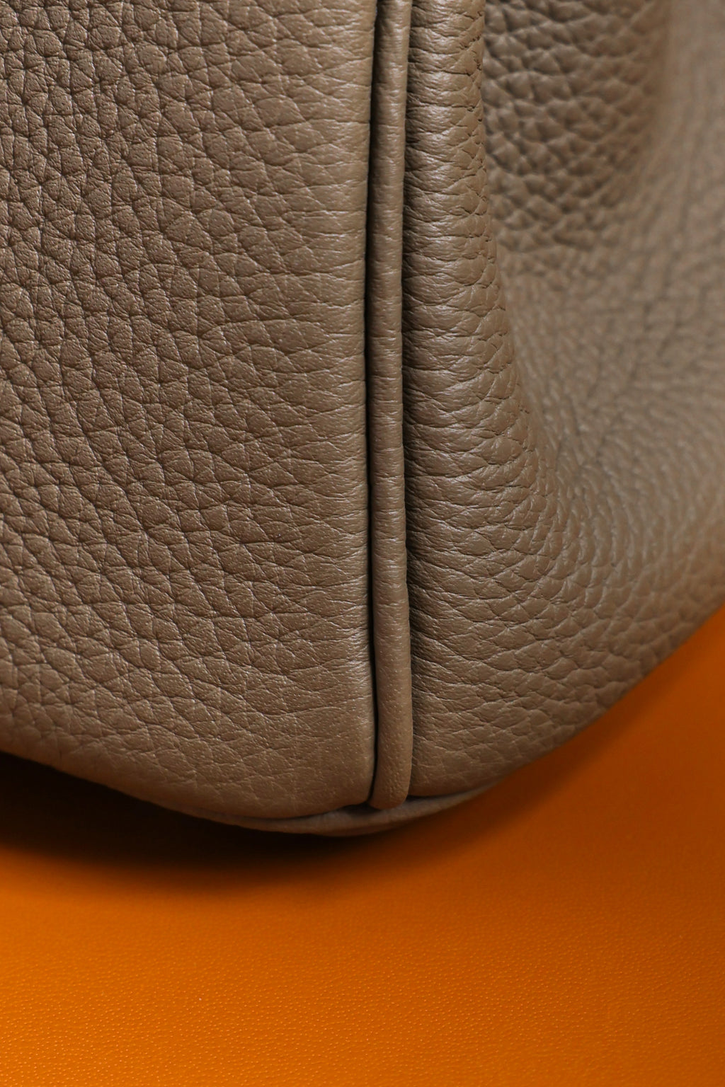 Birkin- All Handmade Golden / Sliver Etoupe swift leather