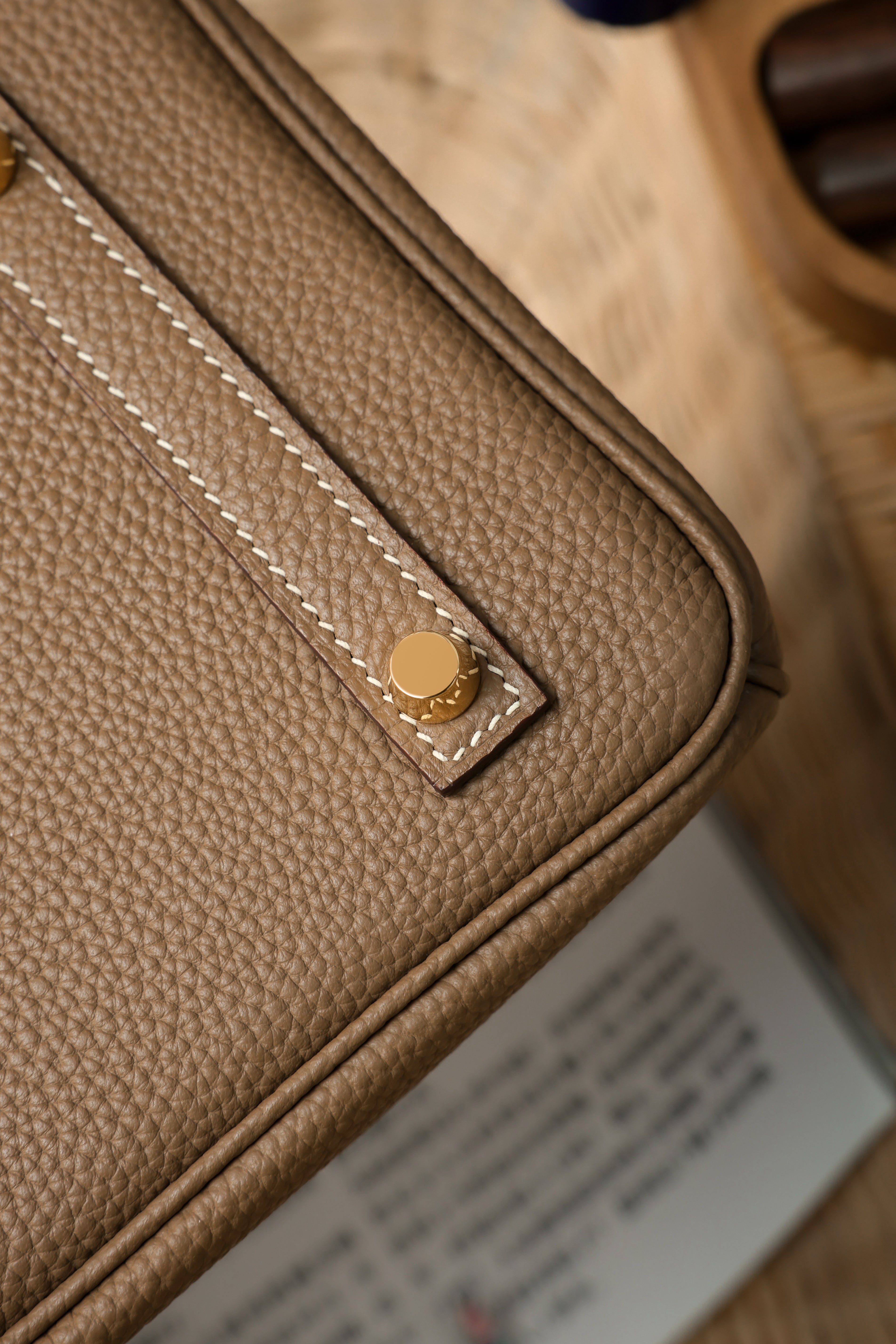 Birkin- All Handmade Golden / Sliver Chestnut  swift leather