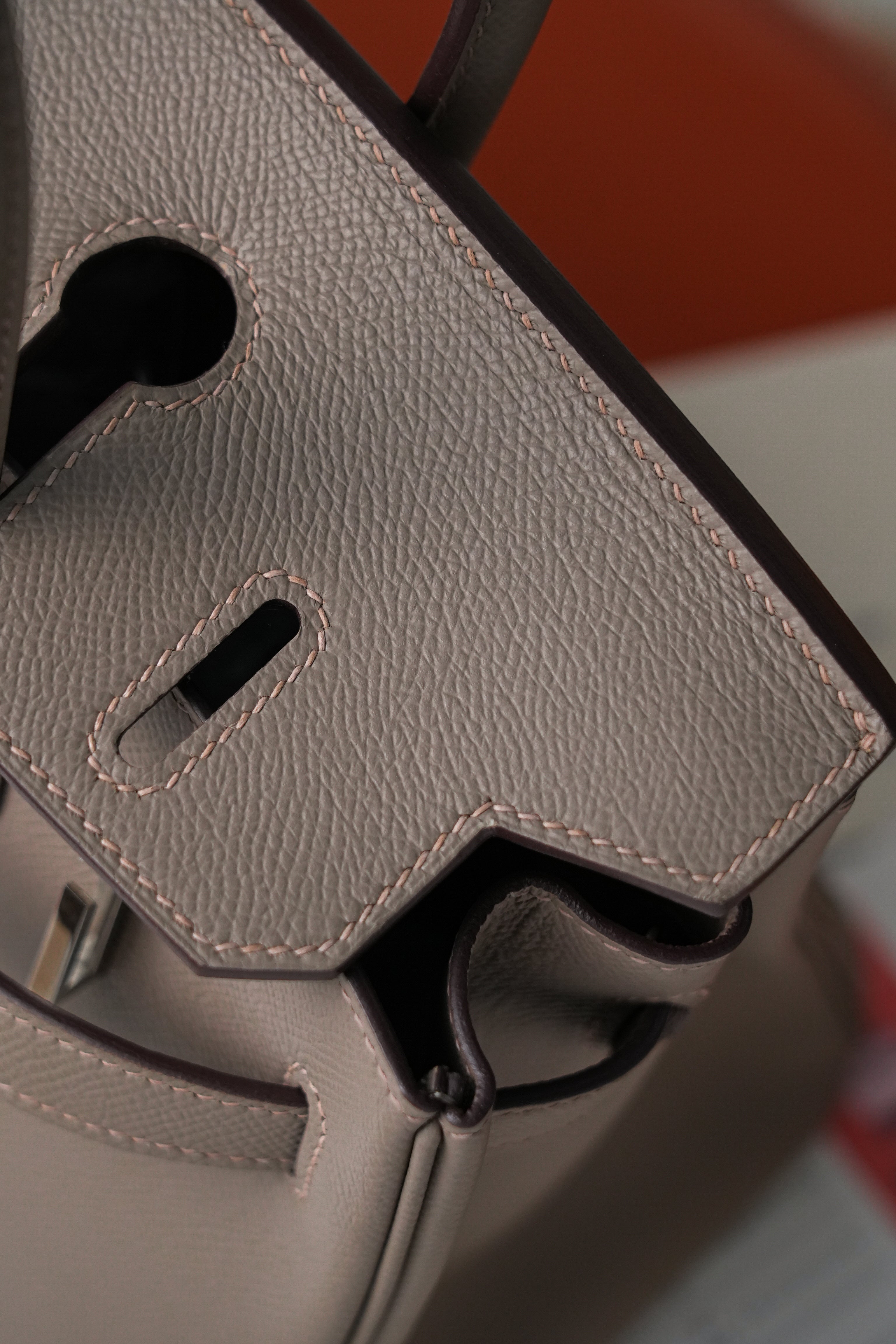 Birkin- All Handmade Golden / Sliver Etoupe ep leather